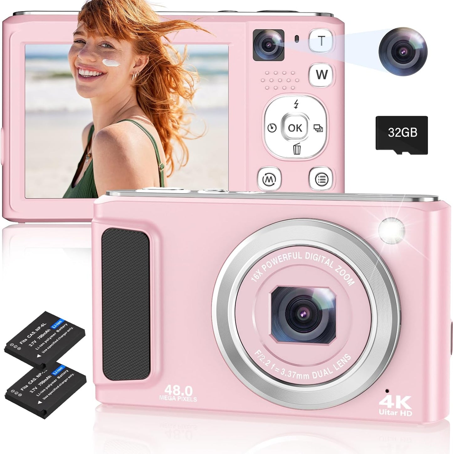 48MP Autofocus 4K Digital Camera for Vlogging and Photography