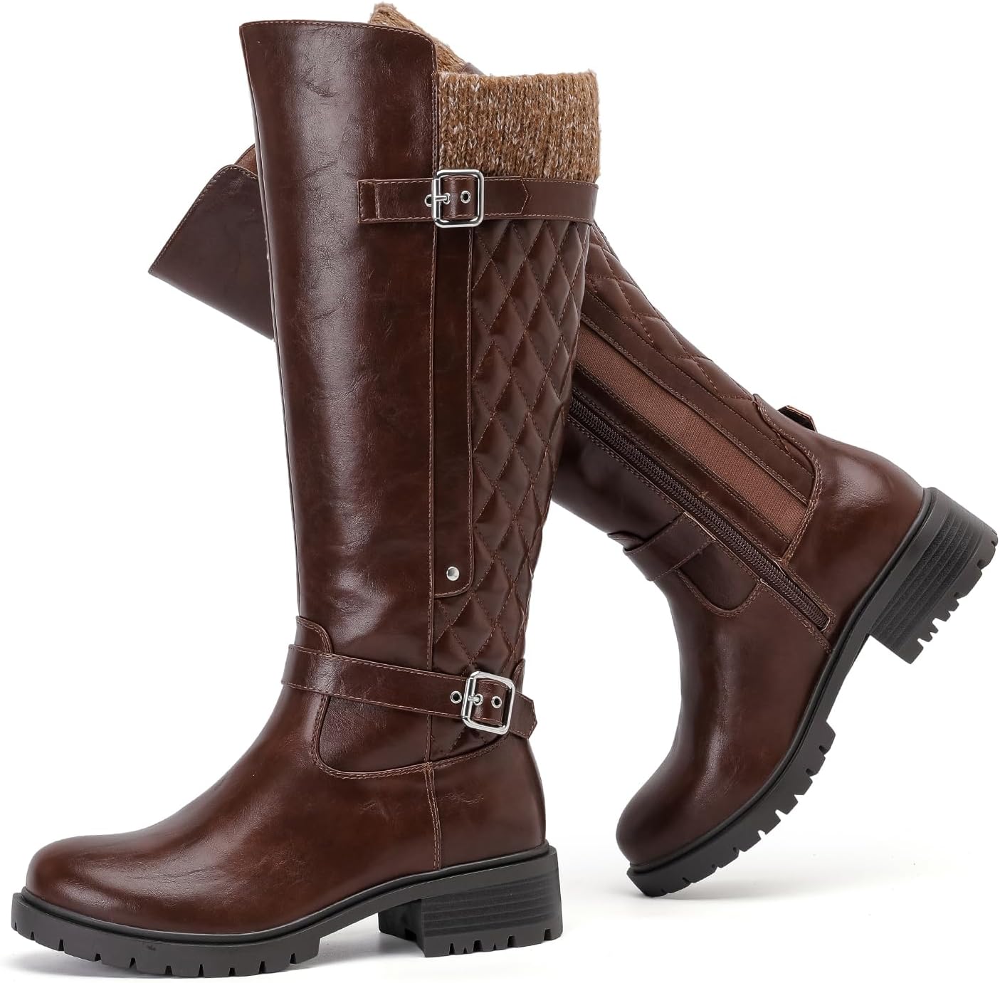 Luoika Women's Extra Wide Calf Knee High Boots for Comfort