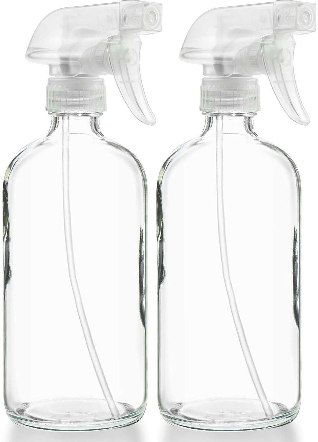Sally's Organics 16 oz Clear Glass Spray Bottles for Versatile Use