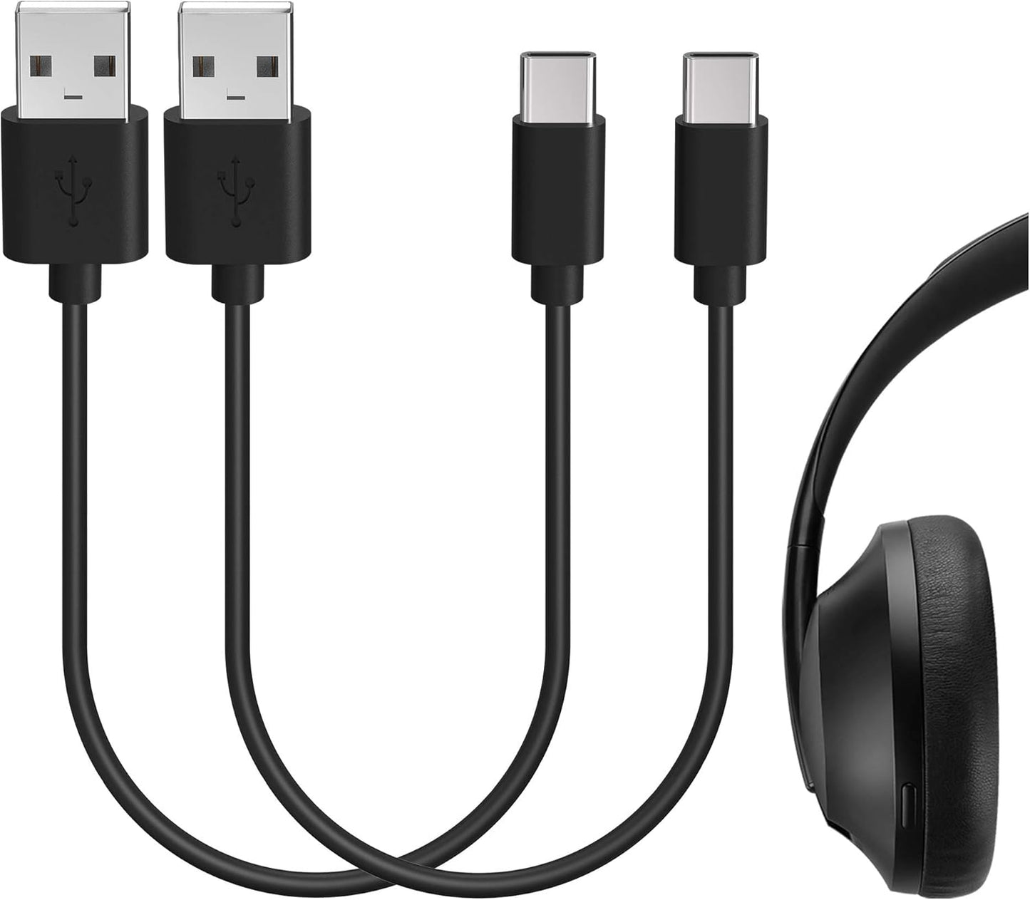 Geekria Short USB Charger Cable for Bose Headphones