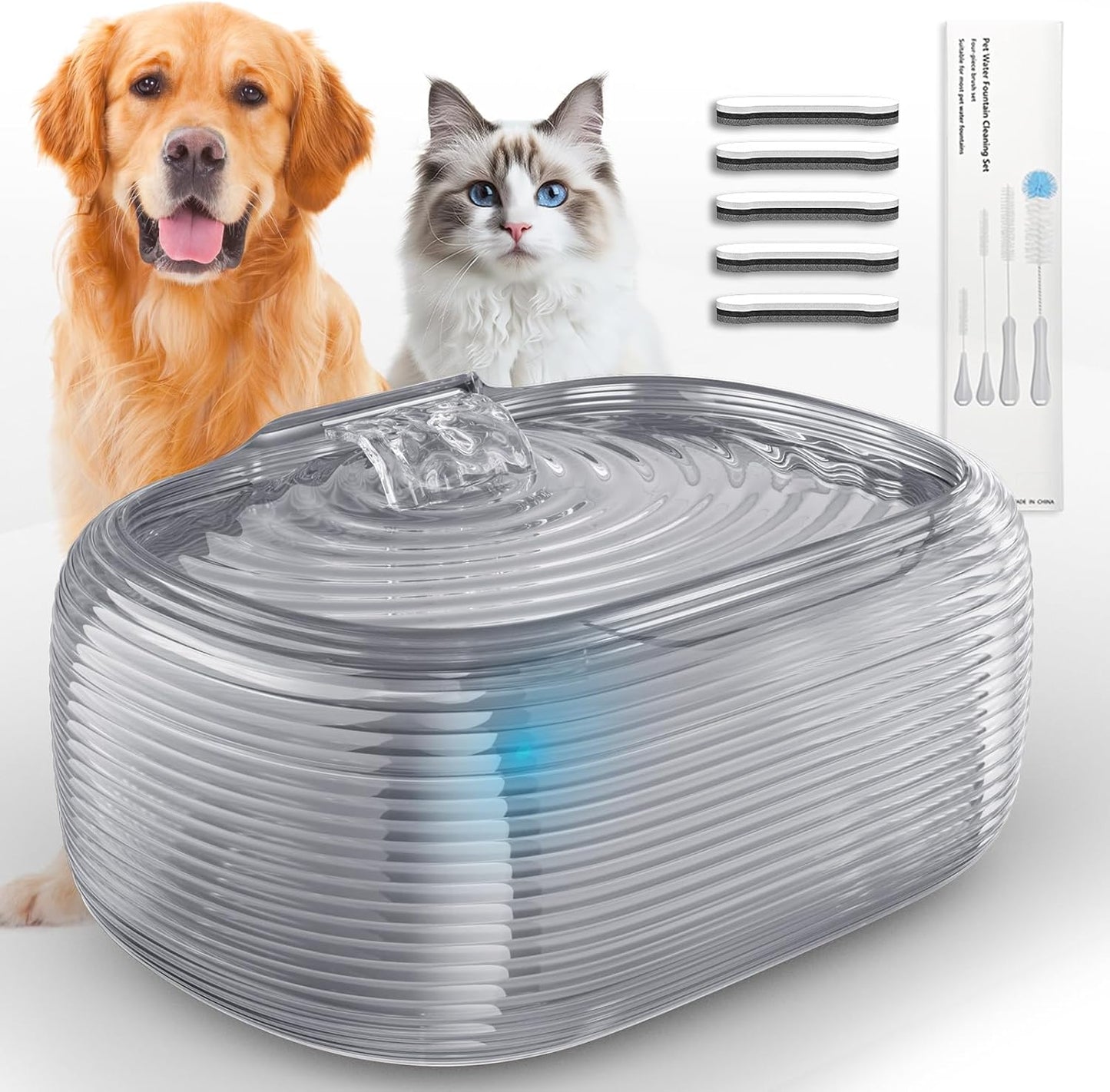 JMICOW 10L Dog Water Fountain for Large Dogs with Filters