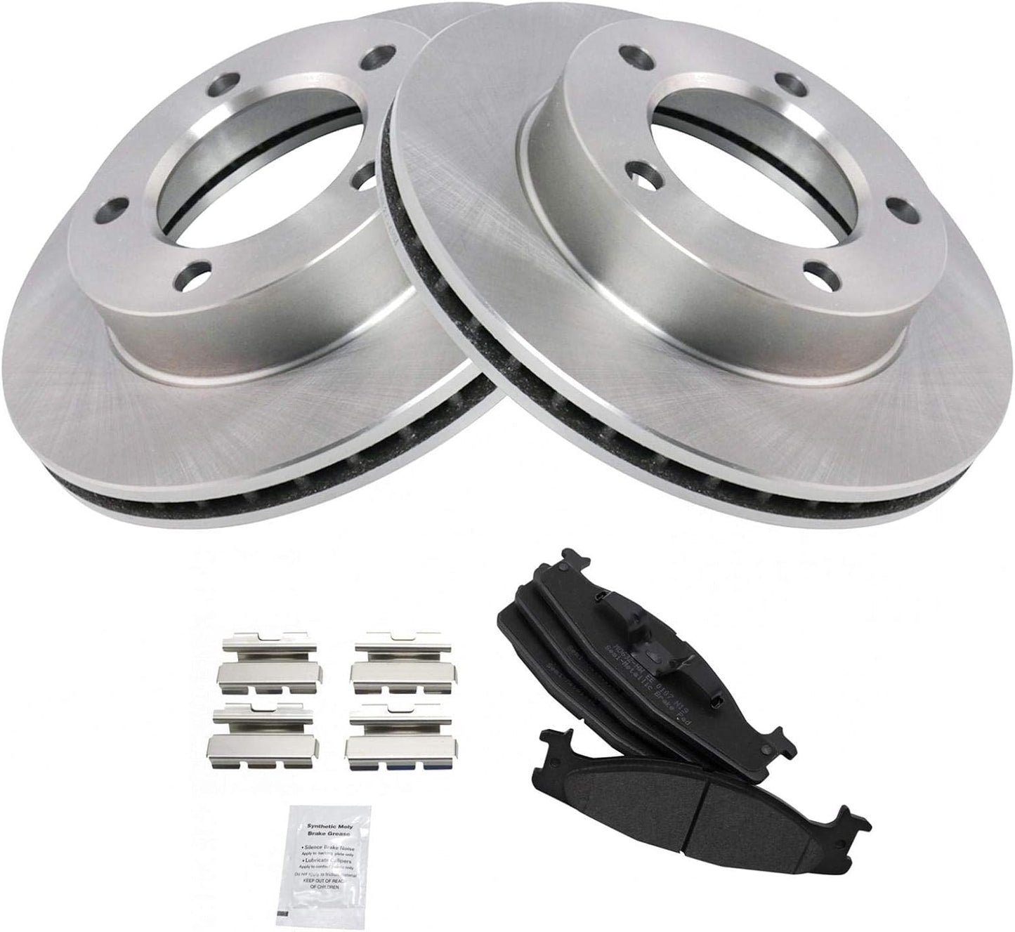 TRQ Front Brake Pad & Rotor Kit for 1994-1996 Ford Bronco