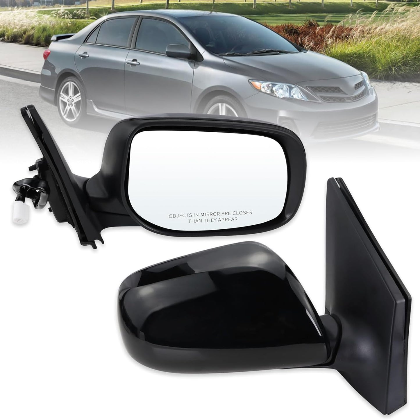 Right Passenger Side Mirror for 2009-2013 Toyota Corolla Models