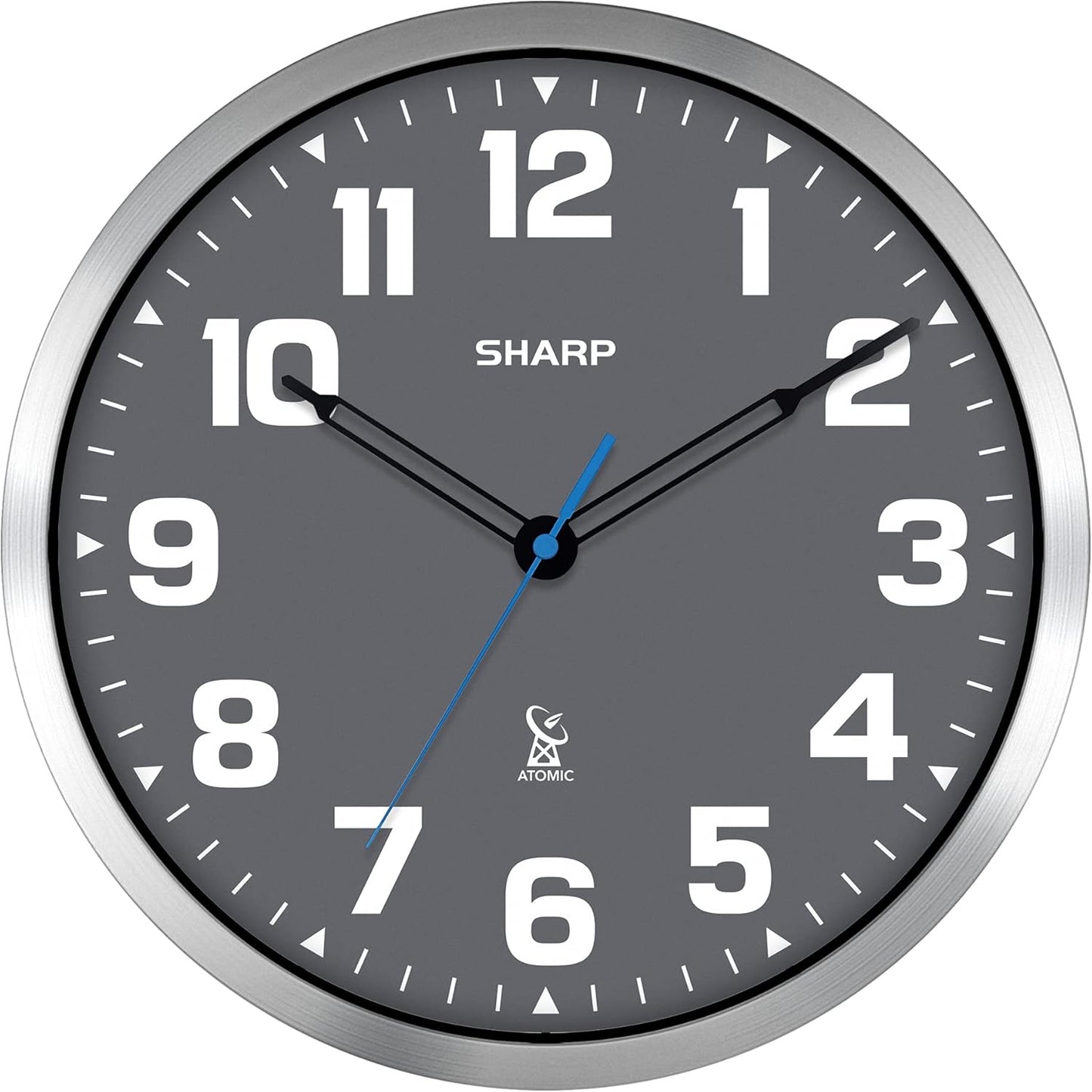 Sharp Atomic Analog Wall Clock - Modern Design for Any Room