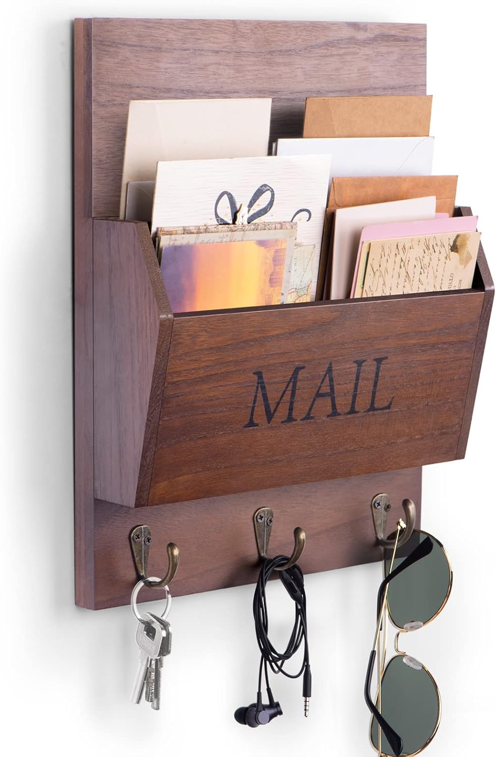 DLQuarts Mail Organizer with Key Holder for Wall Mounted Use