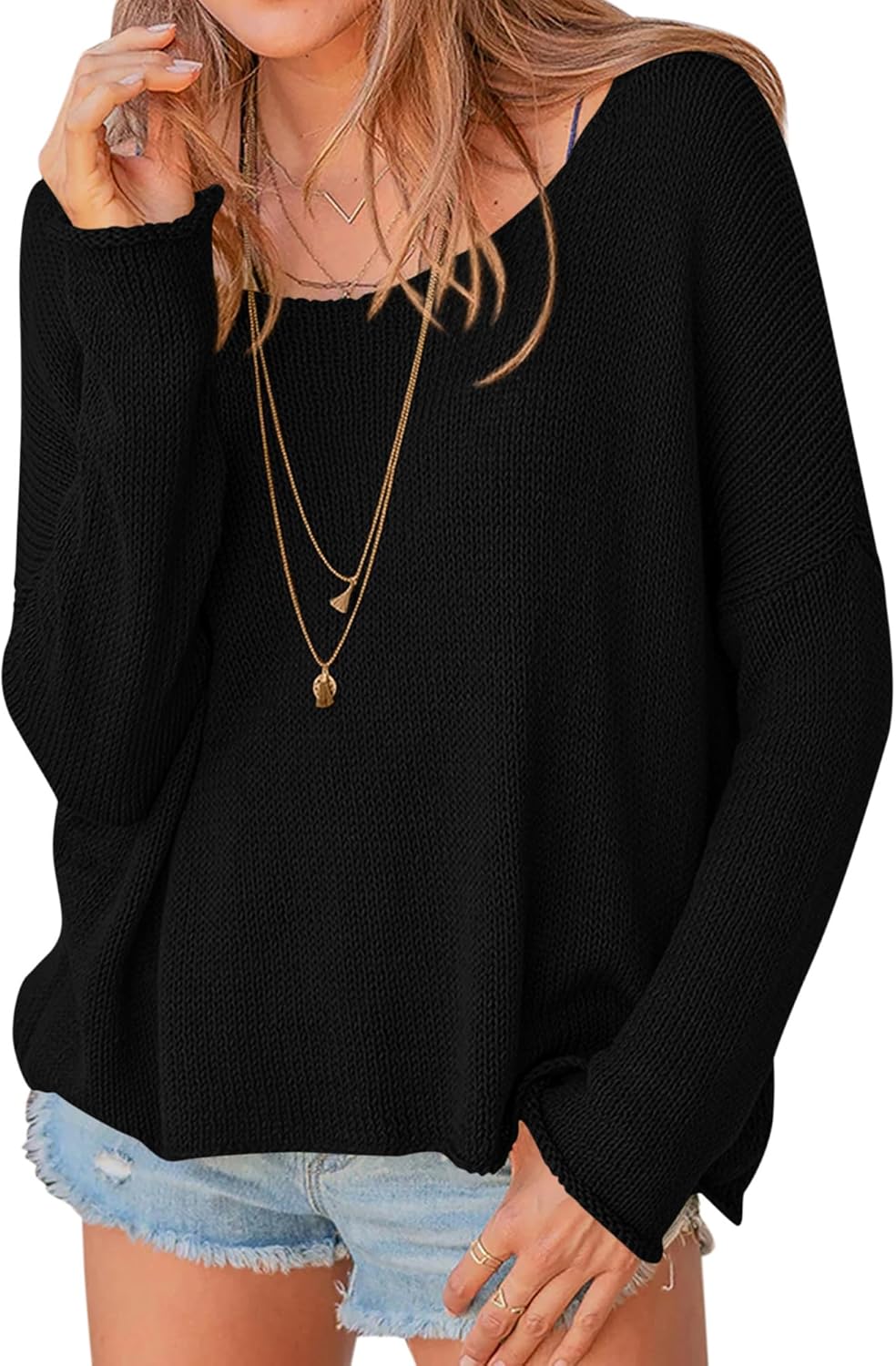Oversized Sweaters For Women - Cozy Knit Fall Pullover Tops