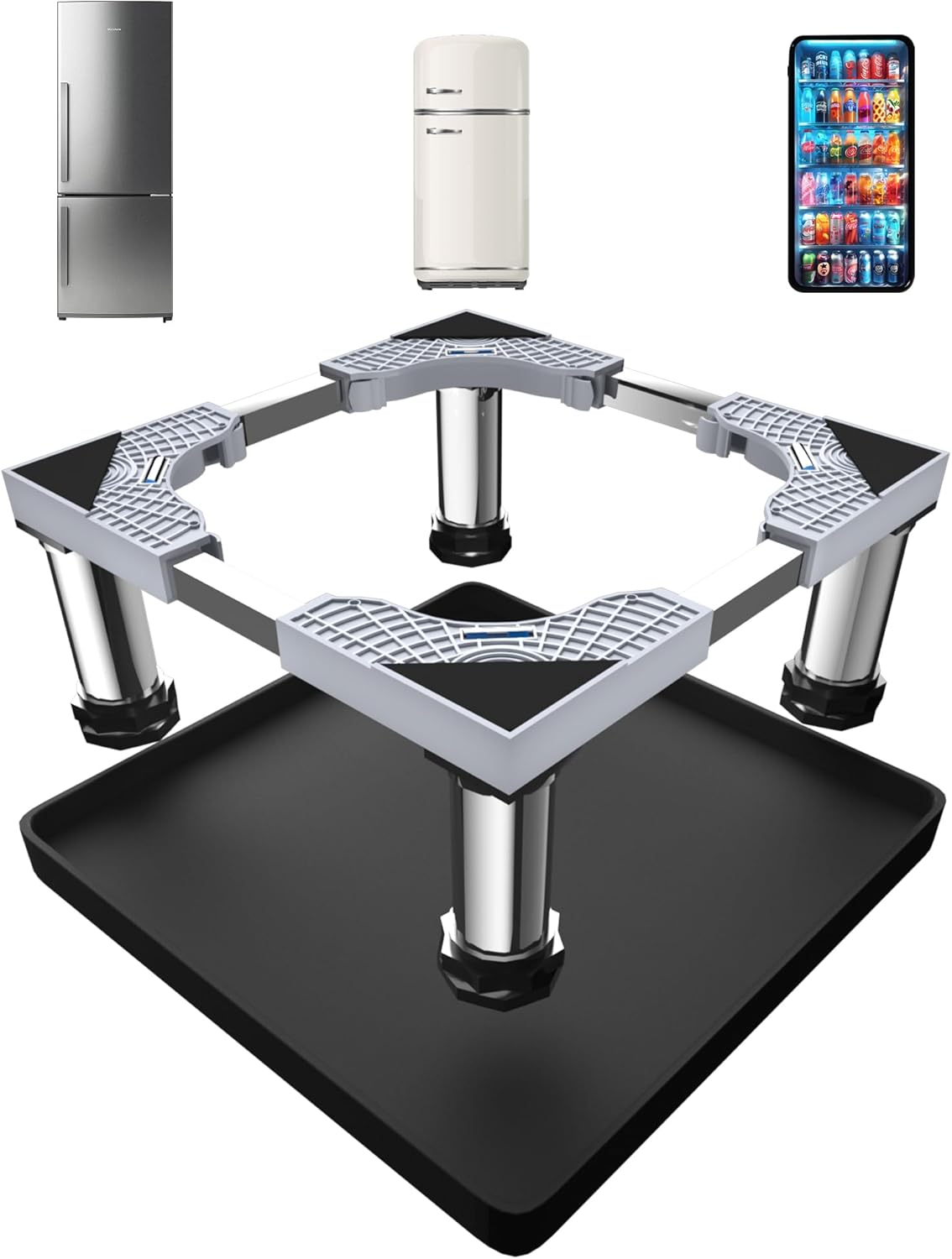 Mini Fridge Stand with Silicone Mat for Enhanced Protection
