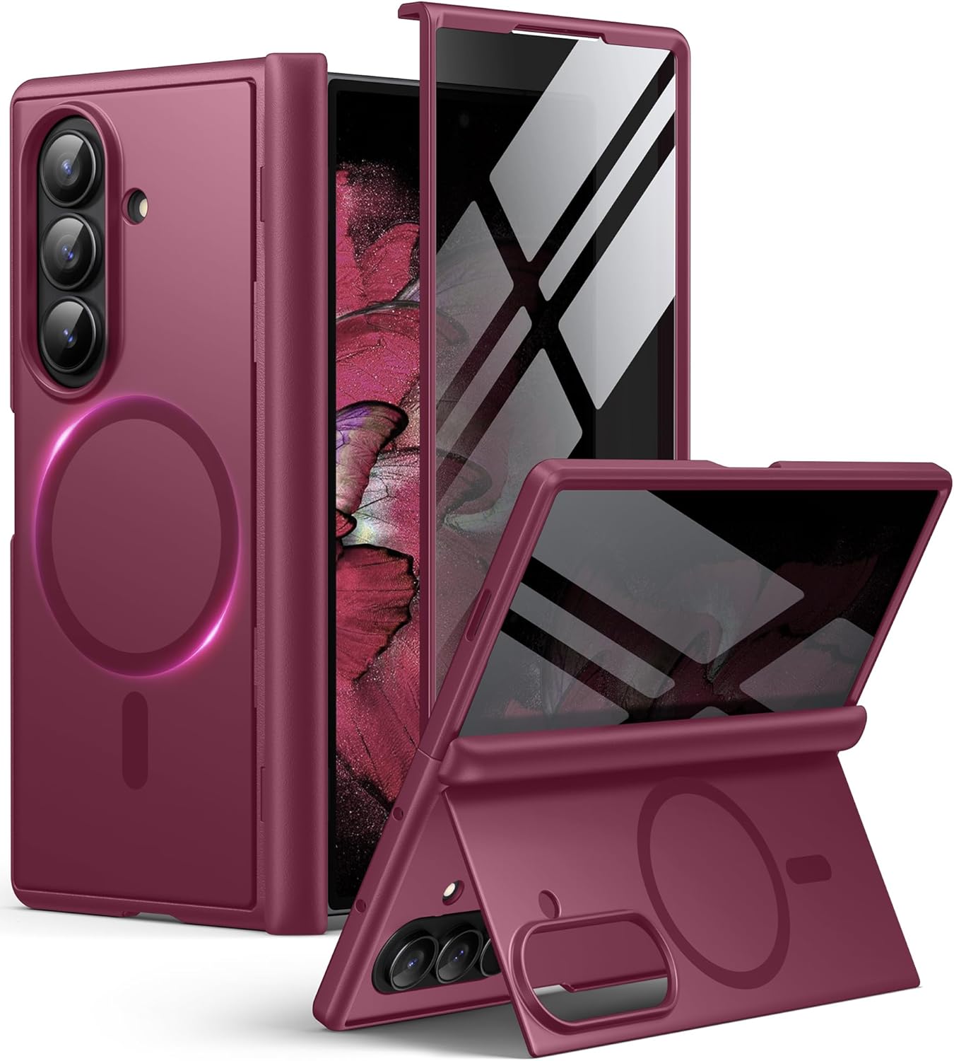 BERFY Samsung Galaxy Z Fold 7 Case with Privacy Screen Protector