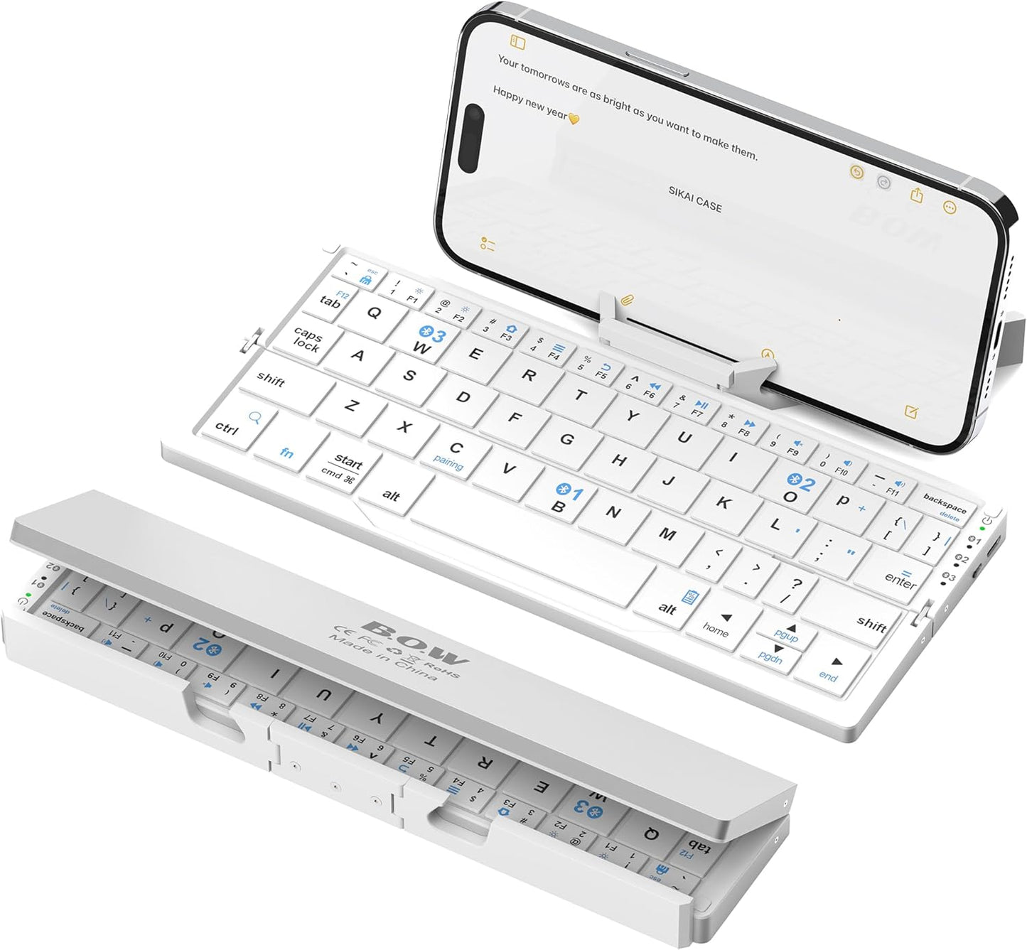 Foldable Bluetooth Keyboard with Magnetic Stand for Tablets