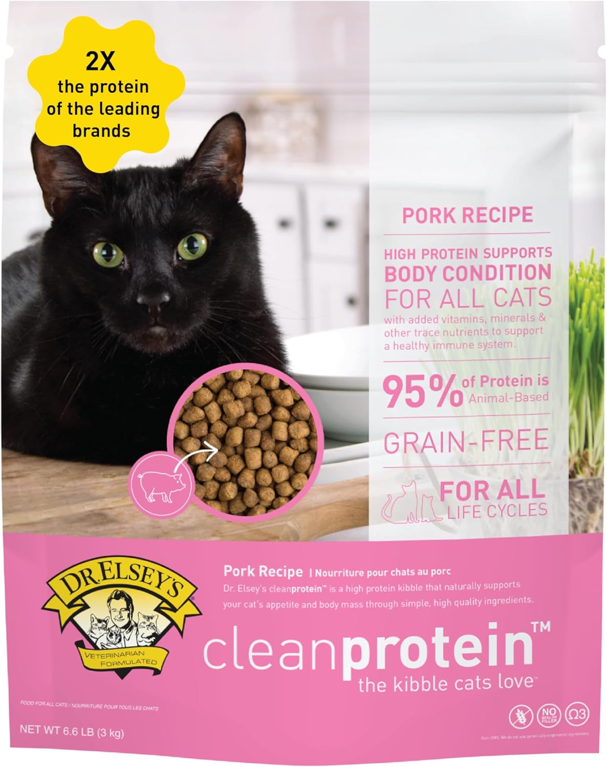 Dr. Elsey's Cleanprotein Pork Cat Kibble Delivers Superior Nutrition