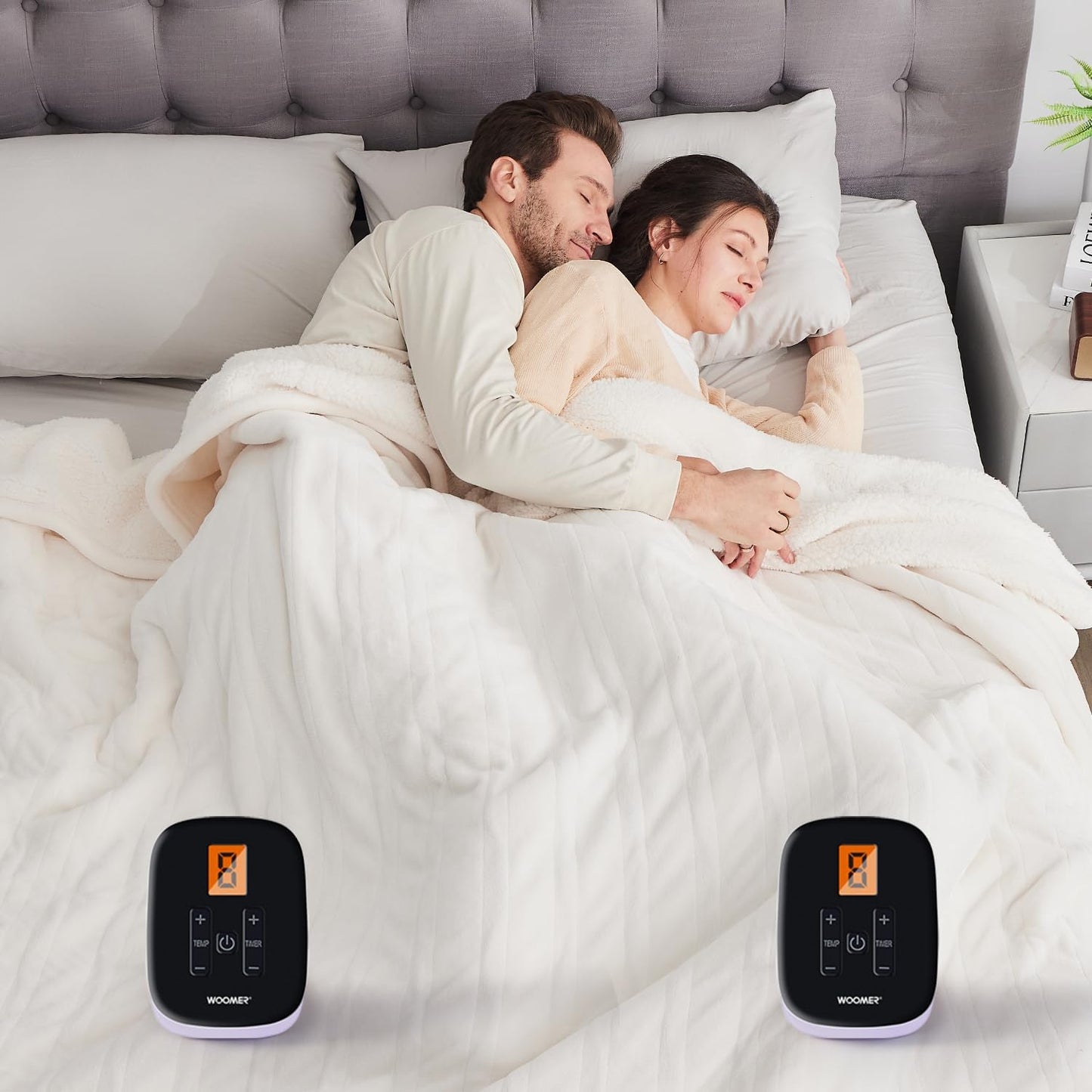 WOOMER Electric Heated Blanket Queen Size for Ultimate Comfort