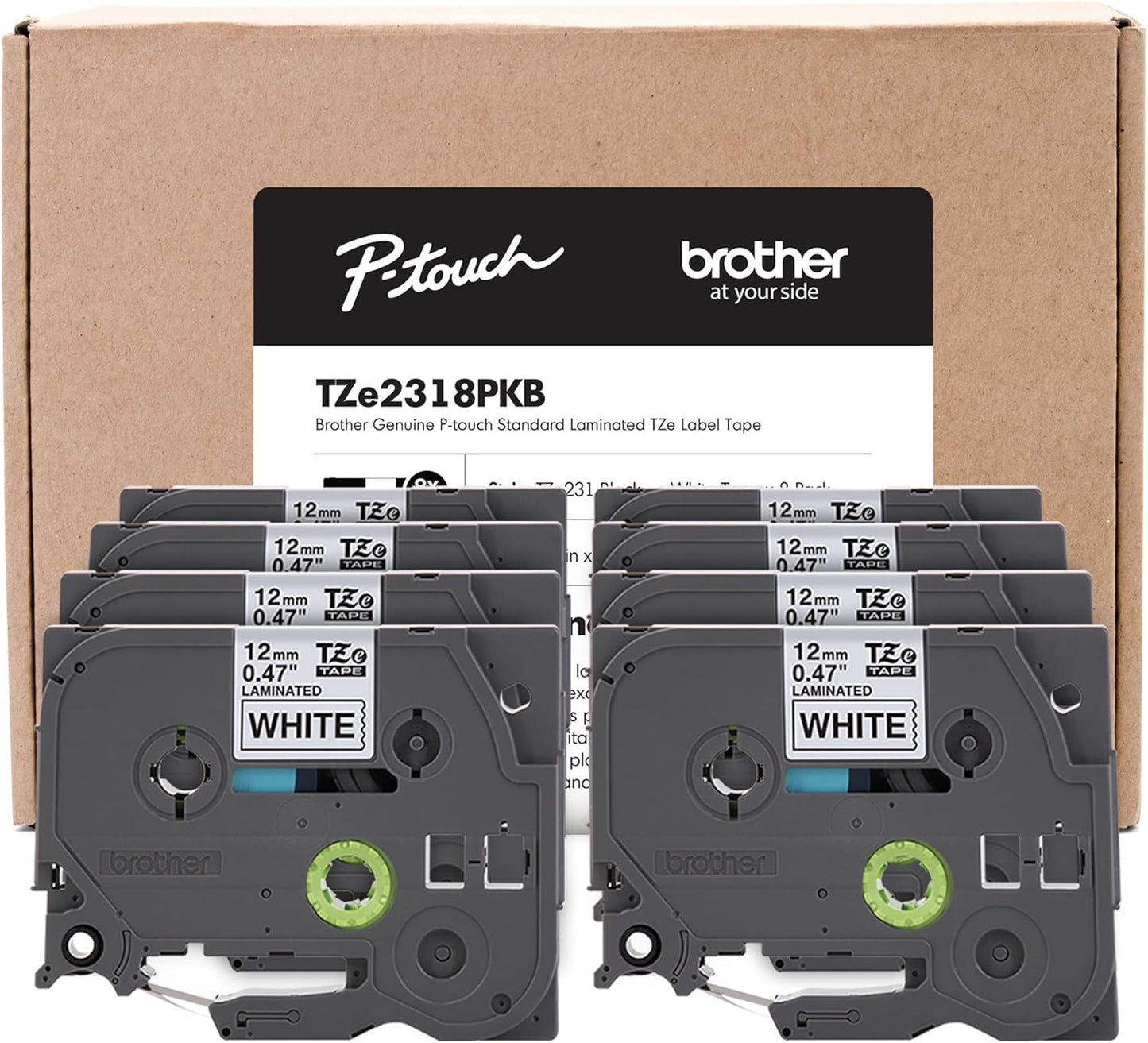 Brother TZE2318PKB Label Tapes for Indoor and Outdoor Use