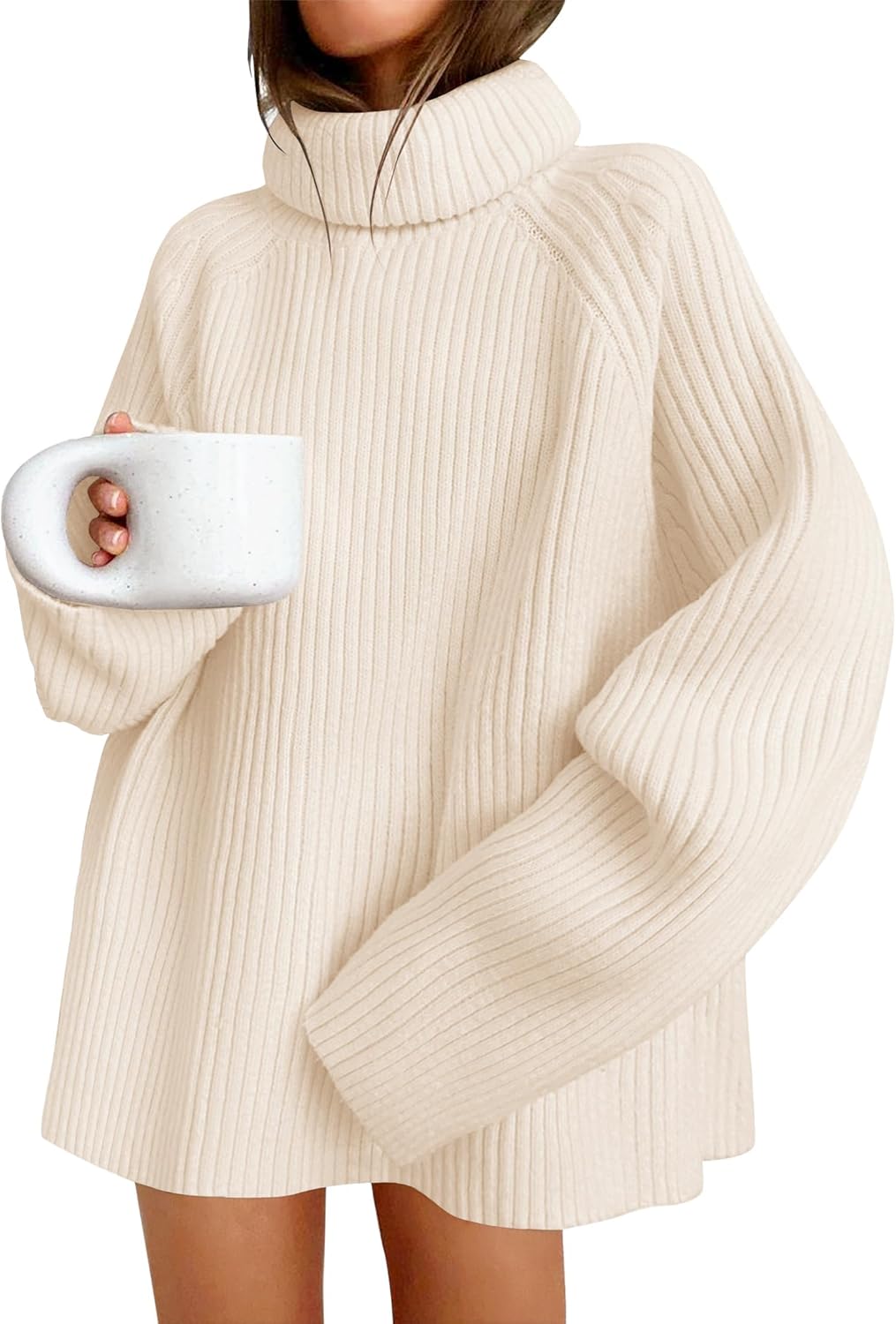 ZESICA Women's Oversized Turtleneck Sweater for Fall 2025
