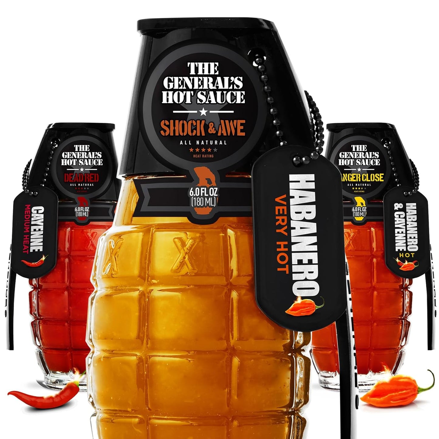 Heat Seeker Hot Sauce Gift Set with Habanero & Cayenne Flavors