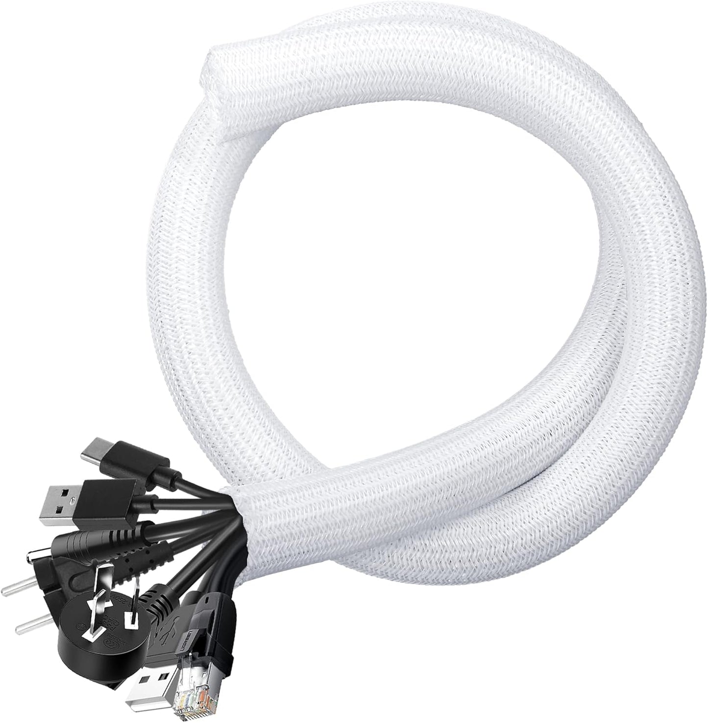 YCLYC Split Braided Cable Sleeve Set - Pet-Proof Cord Protectors