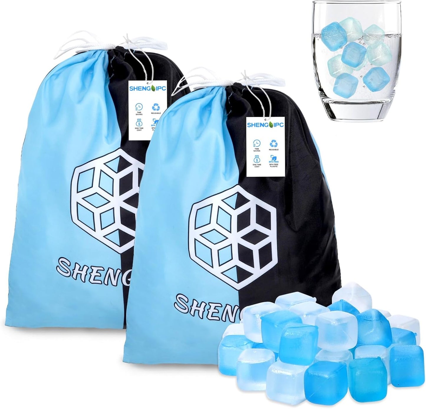 Reusable Ice Cubes for Parties and Instant Ice Packs Therapy