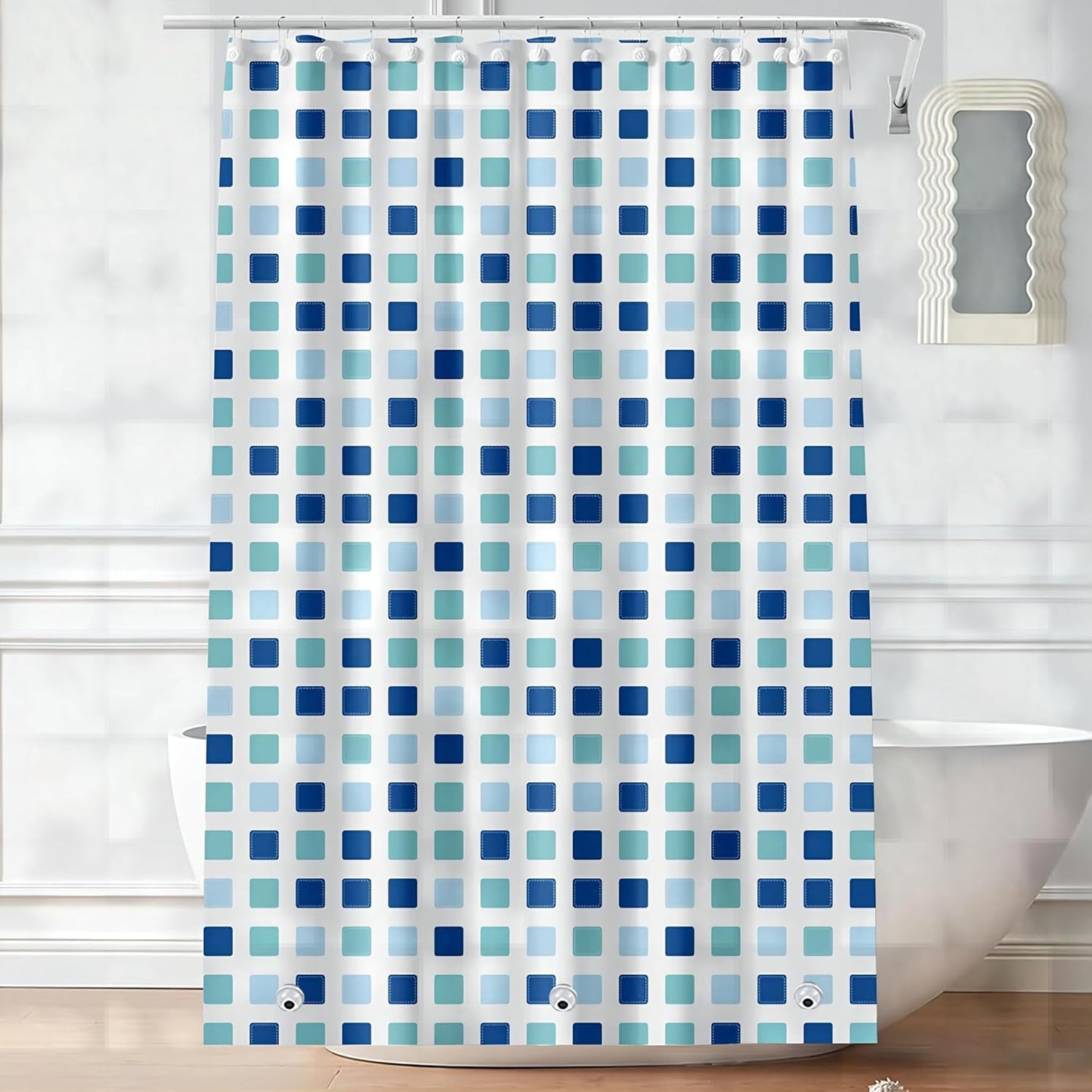Waterproof PEVA Shower Liner with Rustproof Grommets