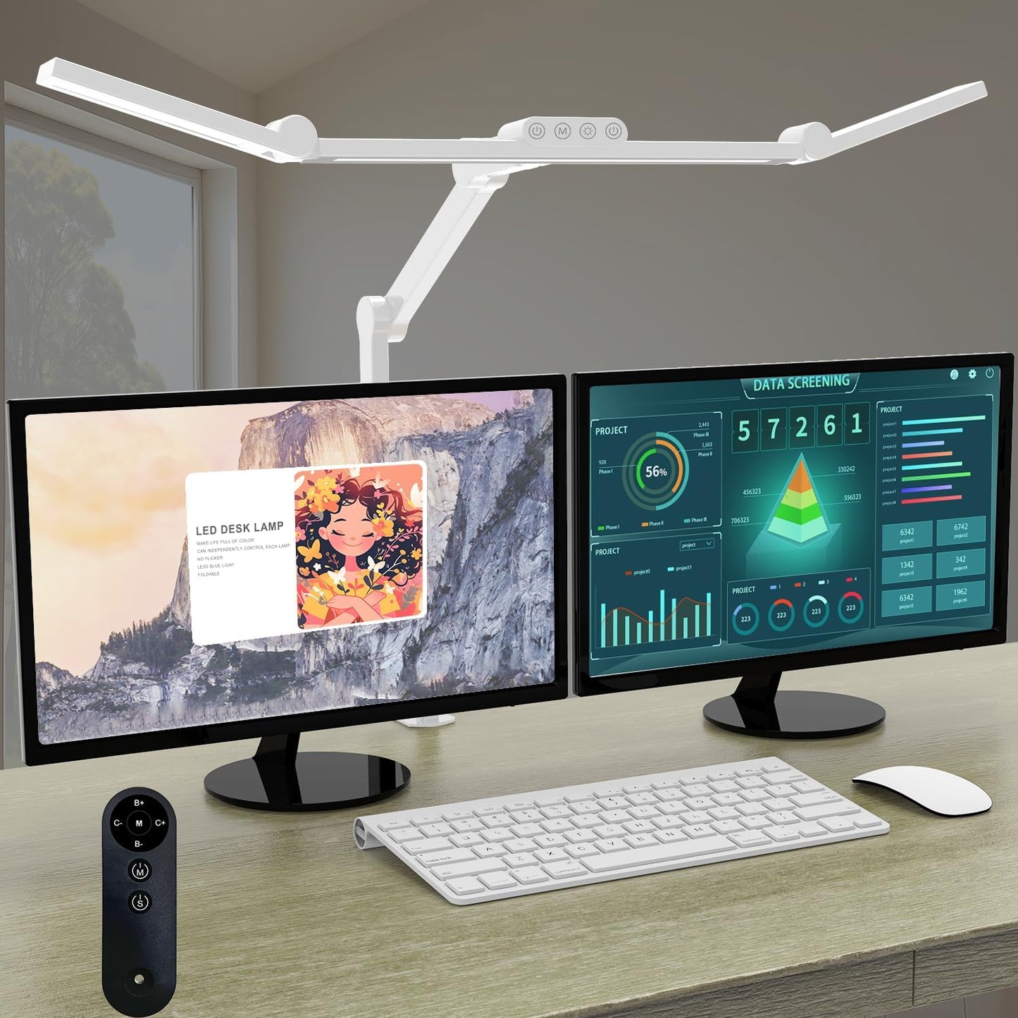 Remote Controlled 24W Bright LED Desk Lamp