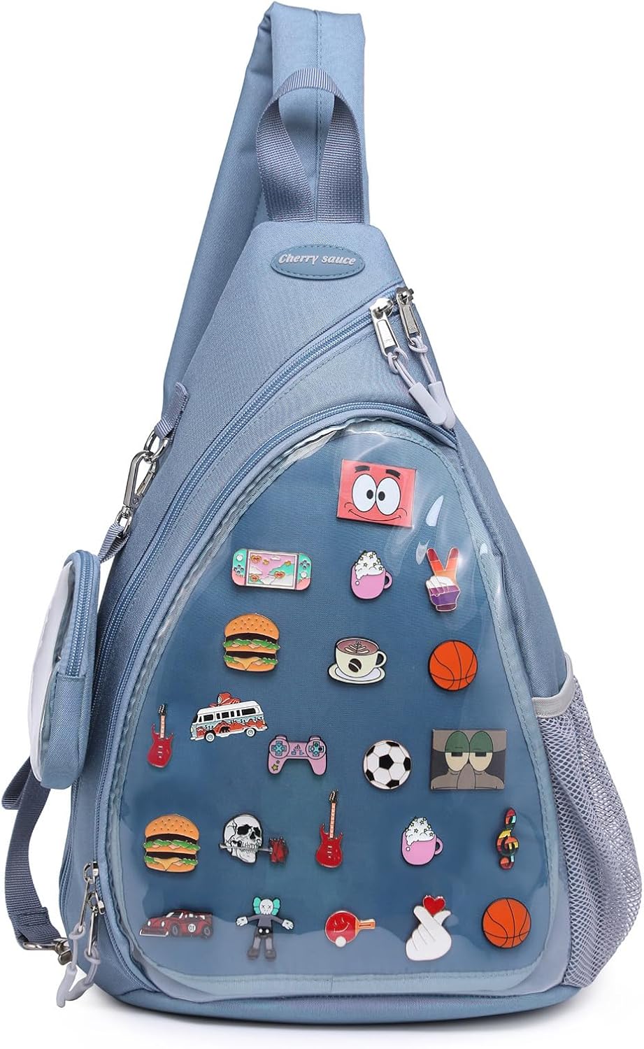 Kawaii Ita Bag Oxford Chest Pack for Stylish Pin Display