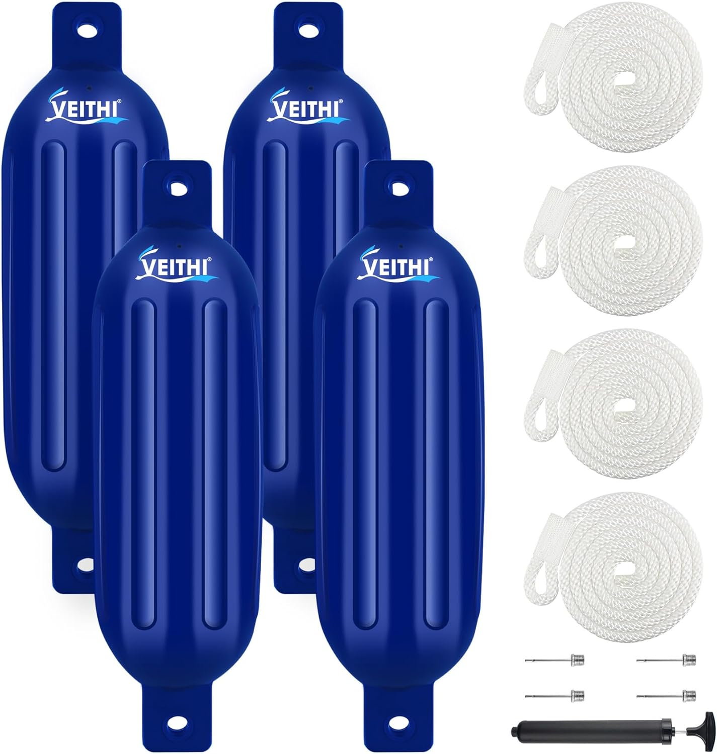 Boat Fenders 4 Pack for Docking - Durable Vinyl Bumpers
