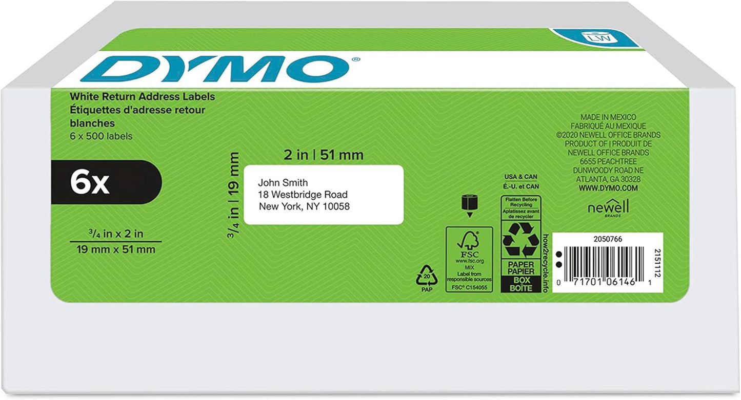 DYMO Authentic LW Return Address Labels for LabelWriter Printers