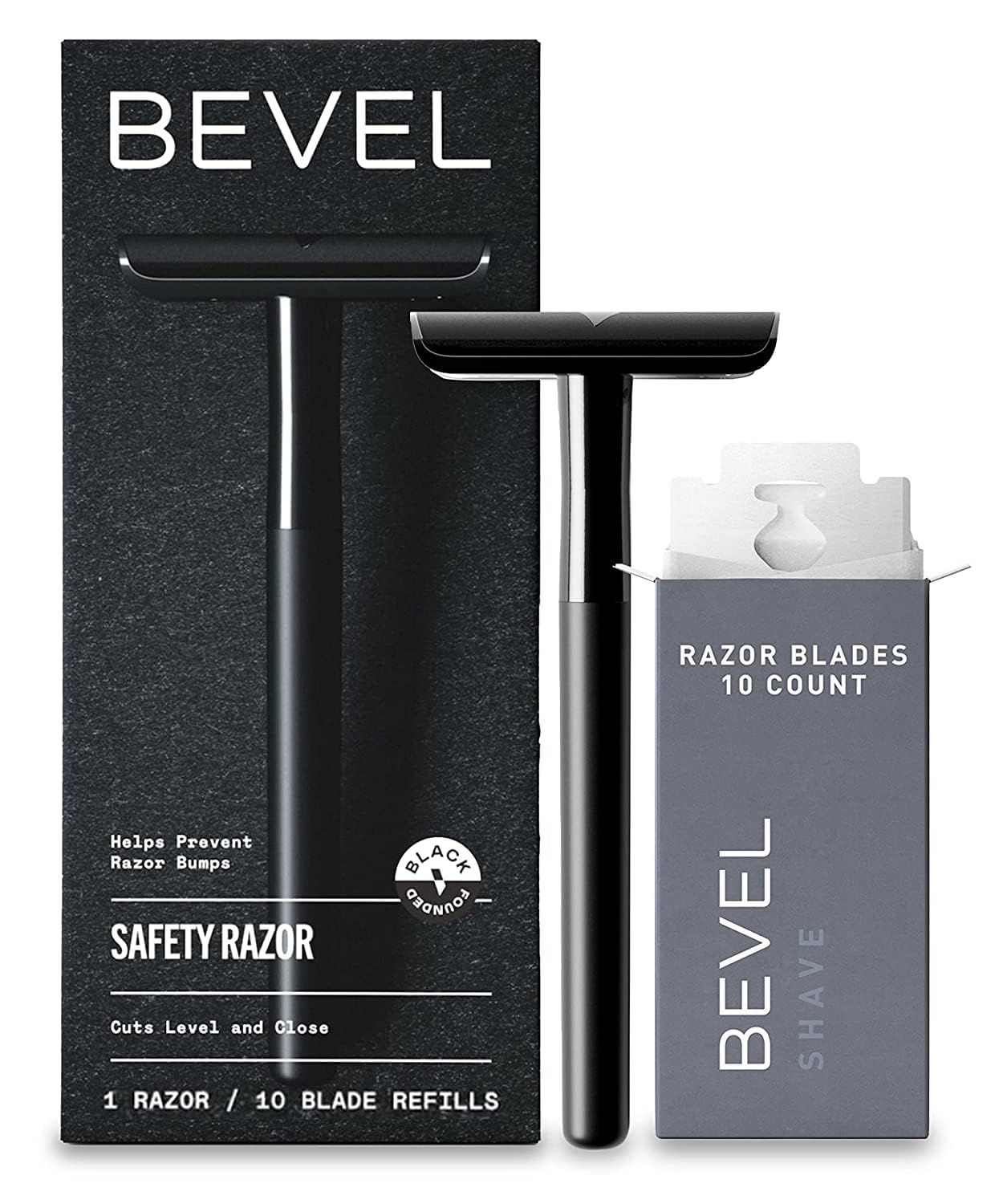 Bevel Safety Razor for Men with Brass Handle and Blades