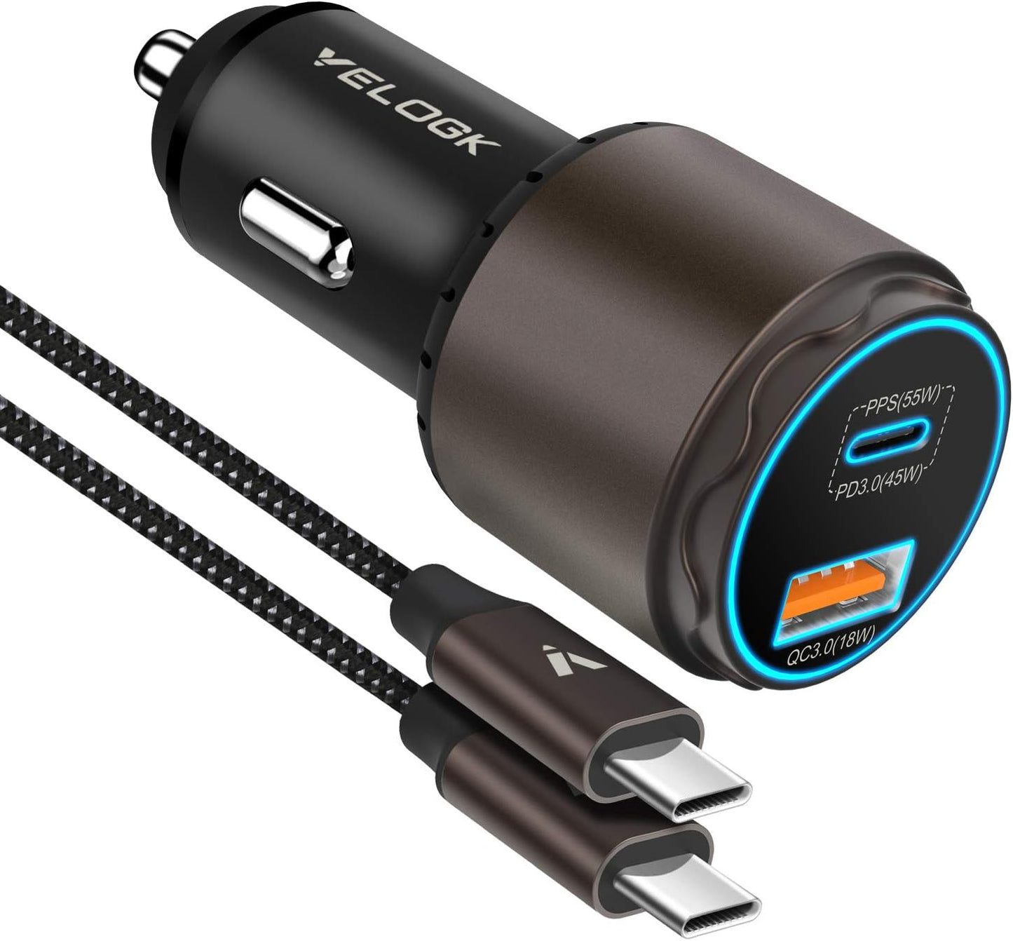 Super Fast 73W Type C Car Charger by VELOGK