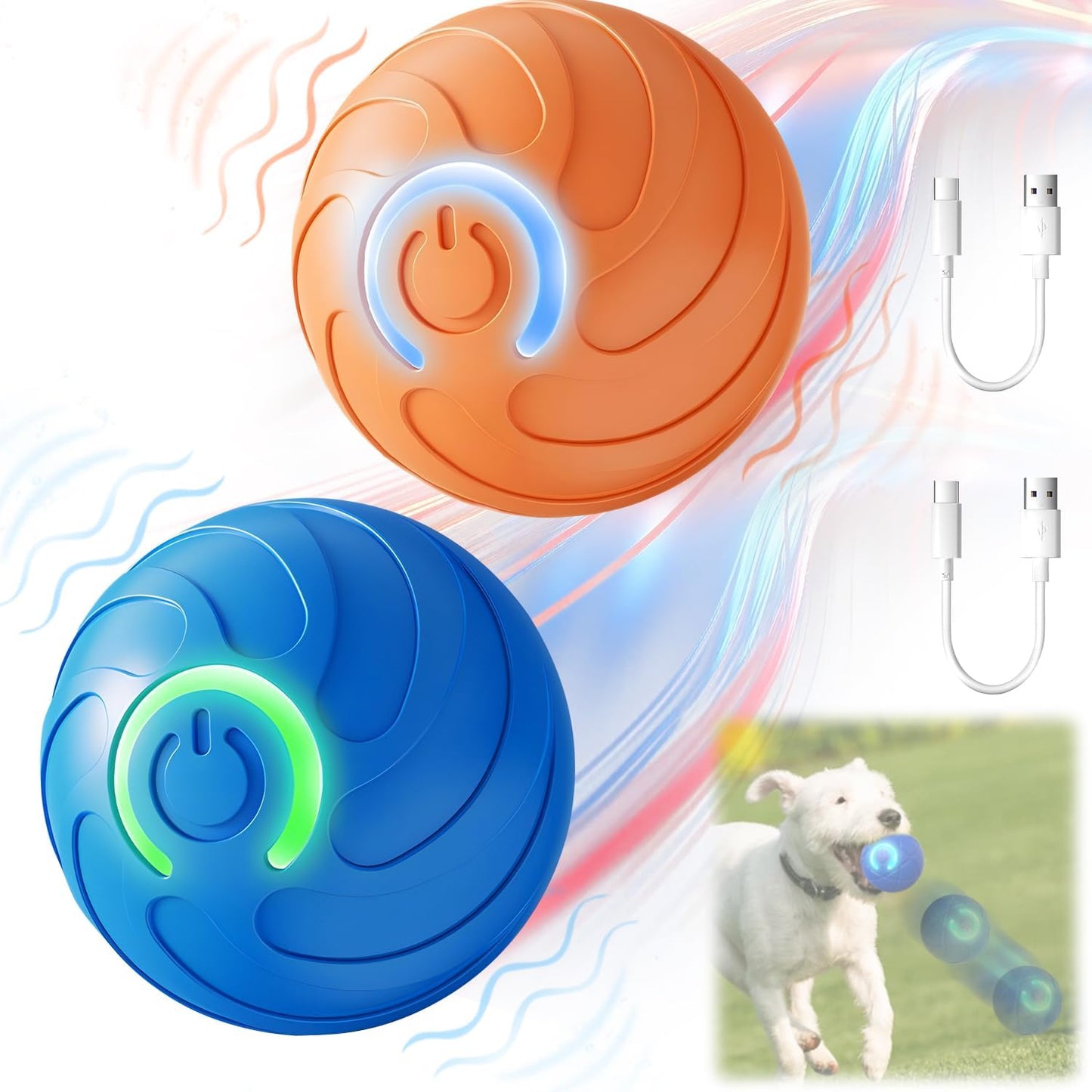 Interactive Vibrating Dog Ball Set by NIUYOU