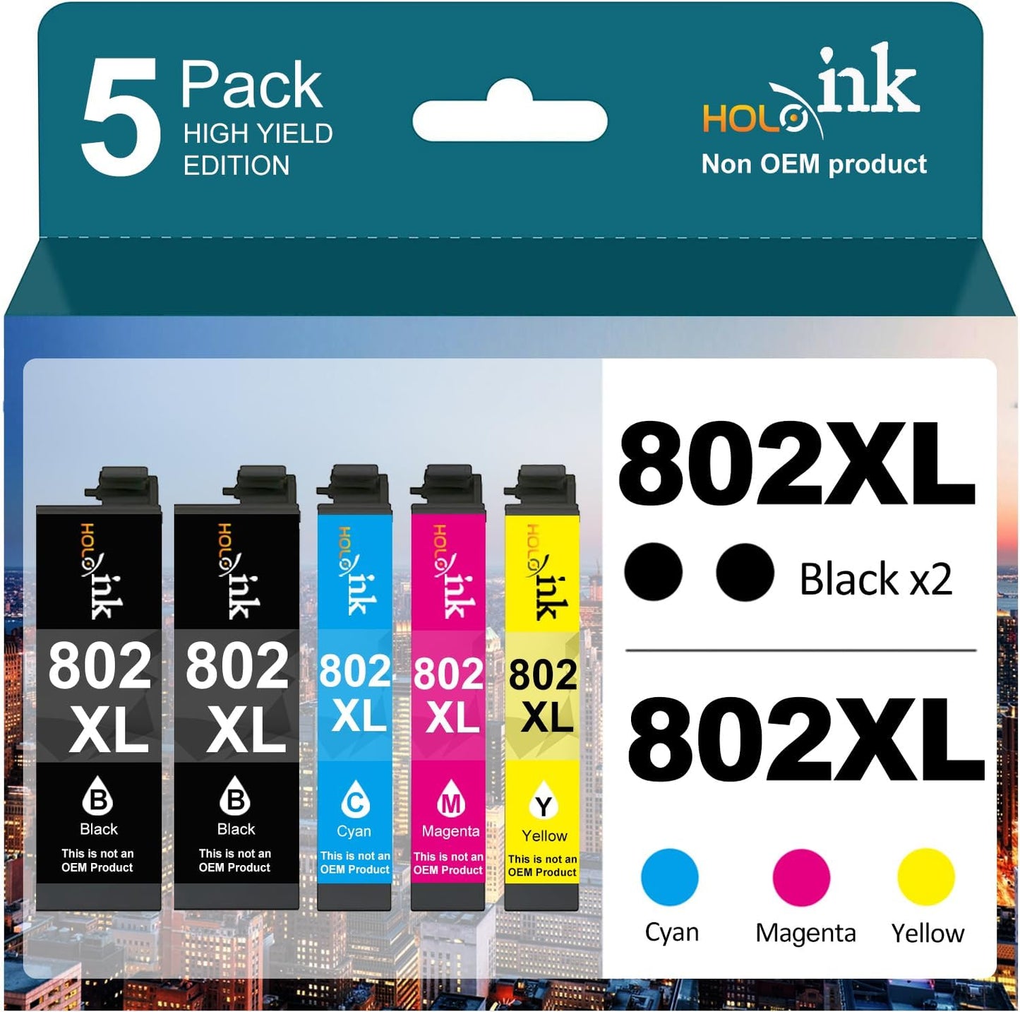 Epson 802XL Ink Cartridges - Vibrant Colors, High-Yield Quality