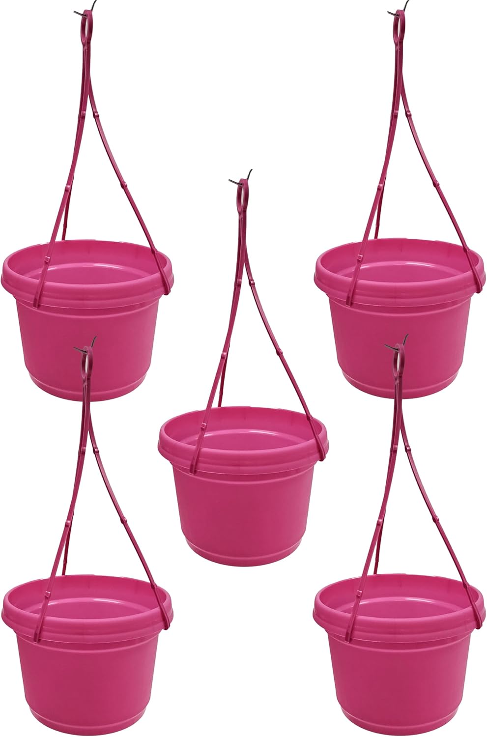 MHAPPink Pack of 5 Colorful Flower Pots for Seedlings and Nursery