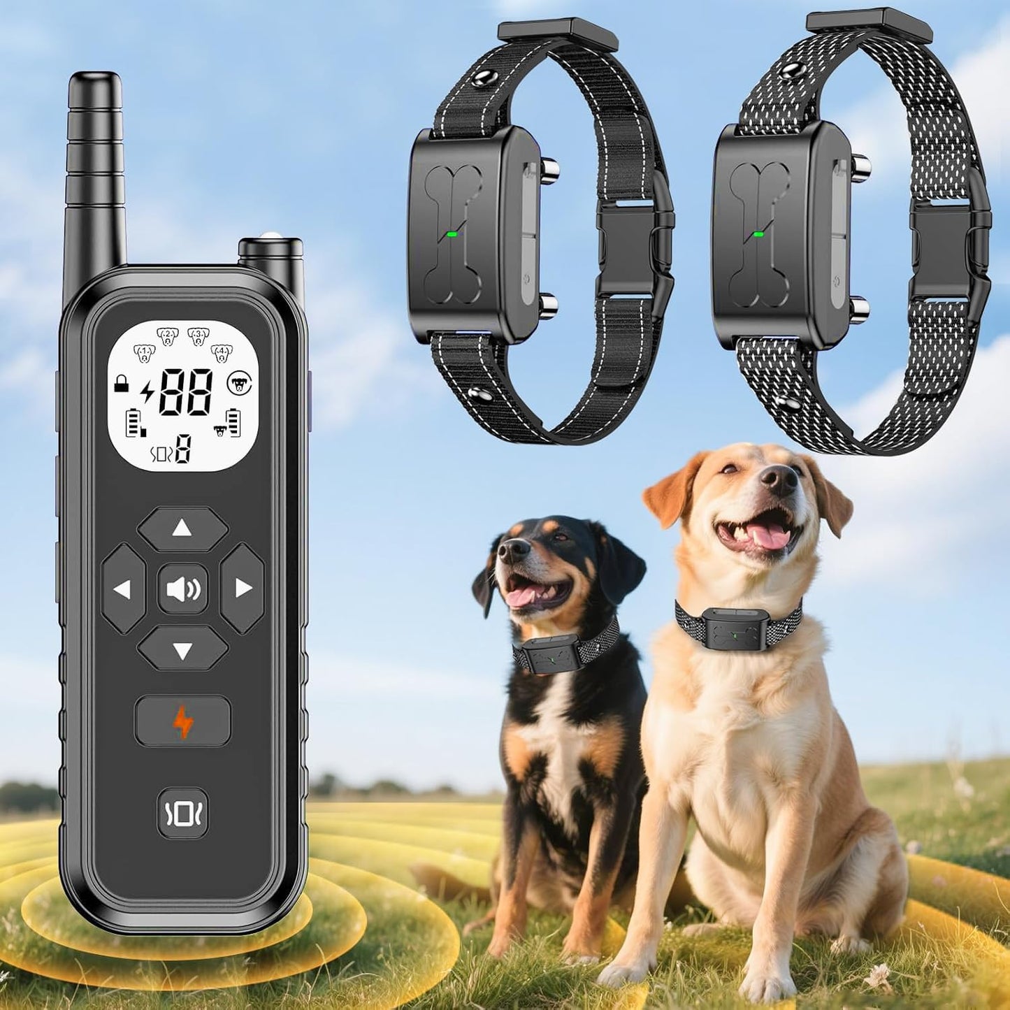 Wireless Dog Fence with Training Collar for Safe Play Areas