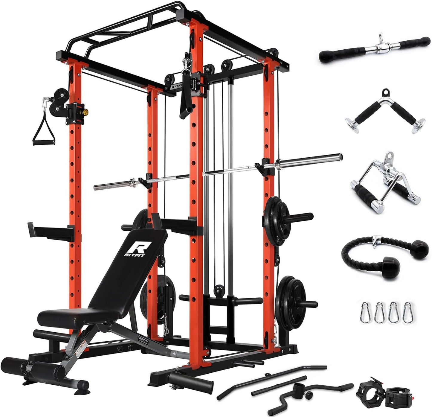 RitFit Power Cage w/ Cable Crossover - Maximize Home Gym