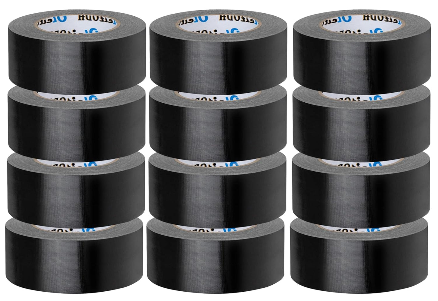 Heavy Duty Black Duct Tape 12 Pack for All Weather Use