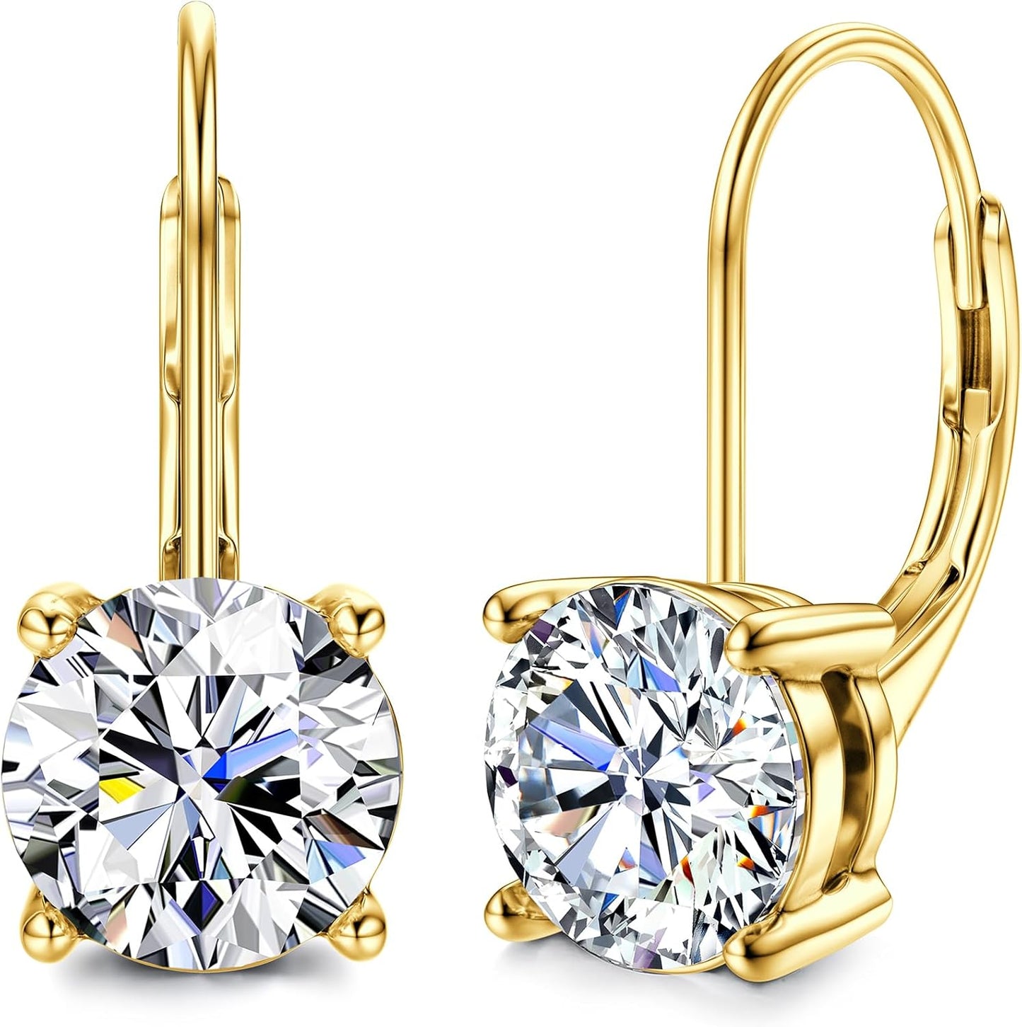 Moissanite Earrings in 1.0ct-2.0ct D Color for Elegant Style
