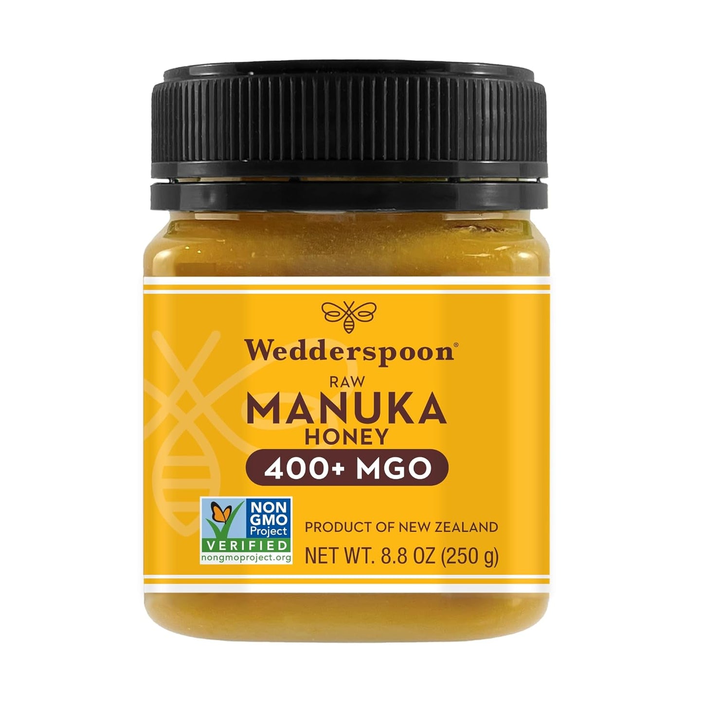 Wedderspoon Raw Premium Manuka Honey 400+ MGO for Wellness