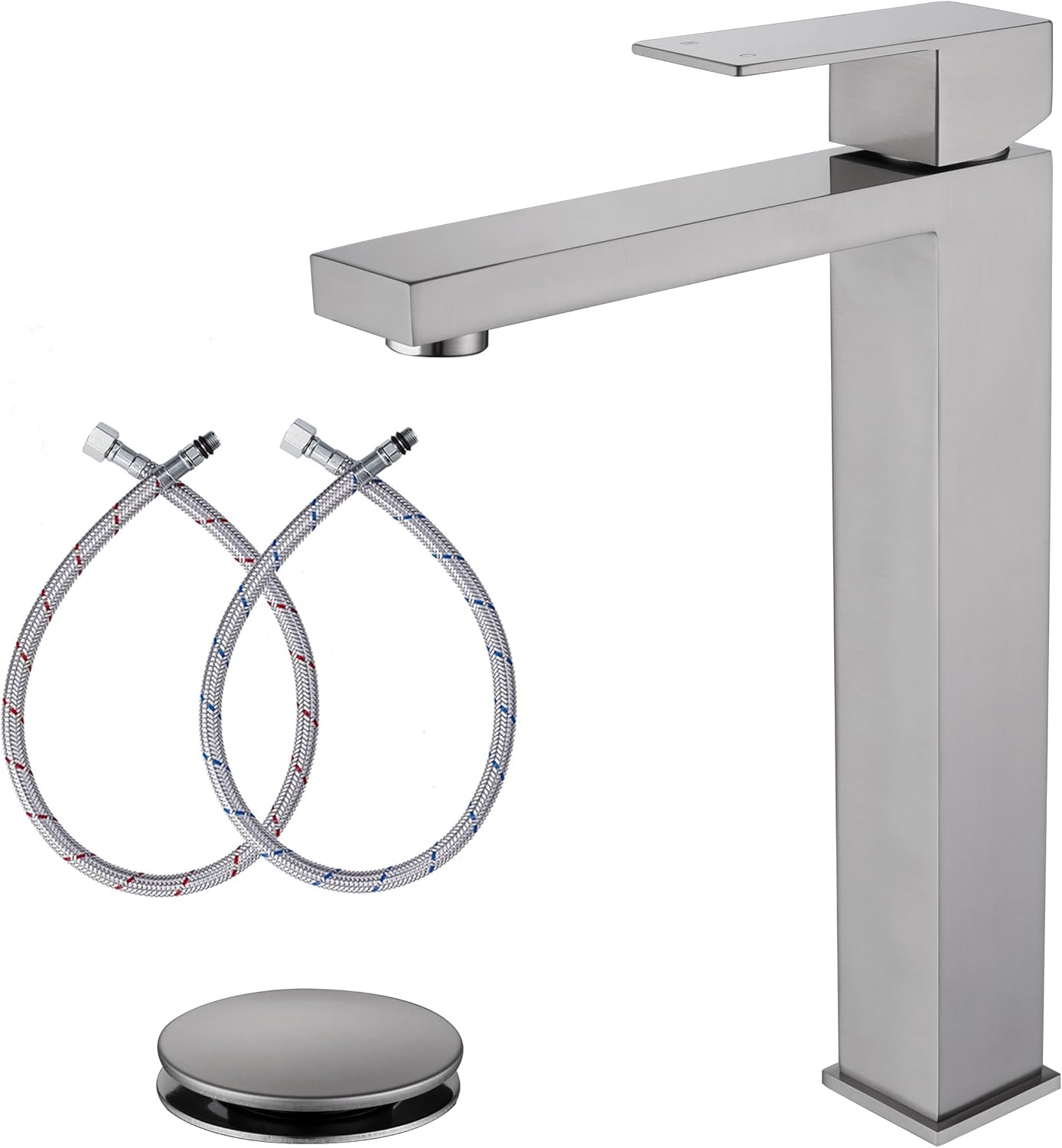 Brushed Nickel Vessel Sink Faucet for Modern Bathroom Design