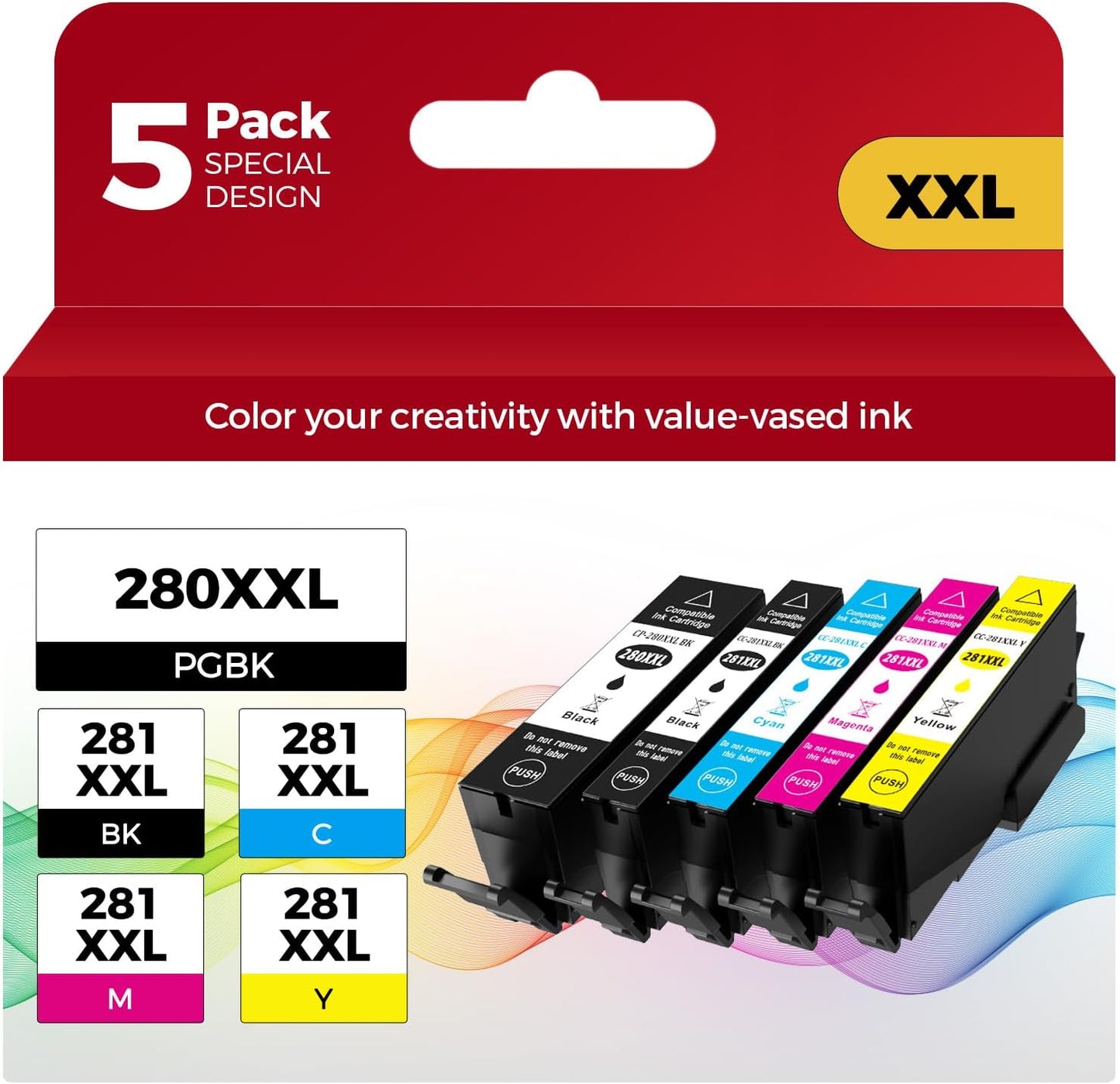 PGI-280XXL/CLI-281XXL Compatible Ink Cartridge Replacement Pack