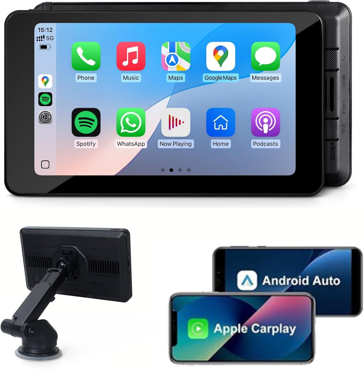 Wireless Car Stereo with 7-inch Touch Screen for All Vehicles