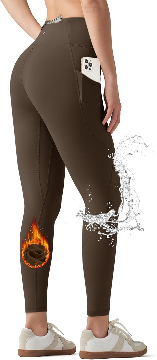 Willit Women's Fleece Lined Leggings for Winter Activities