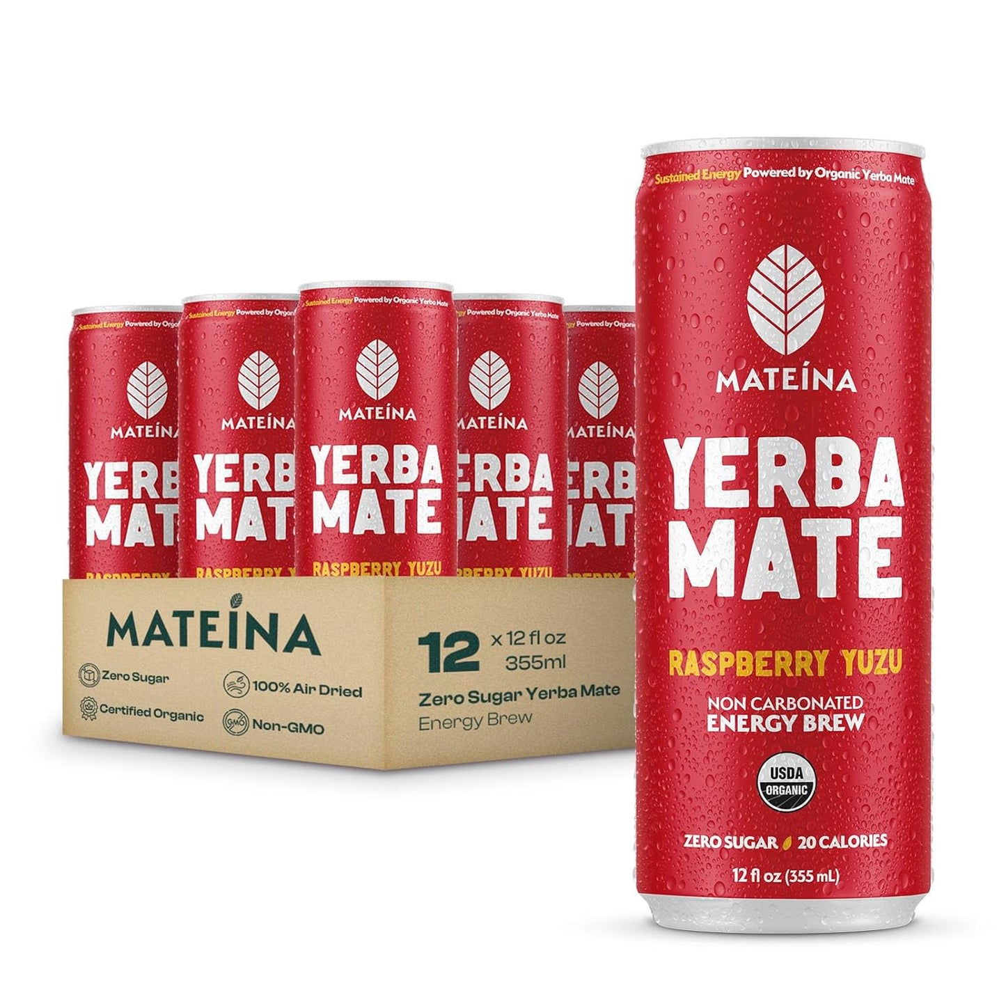 Mateina Yerba Mate Zero Sugar Energy Drink for Clean Energy