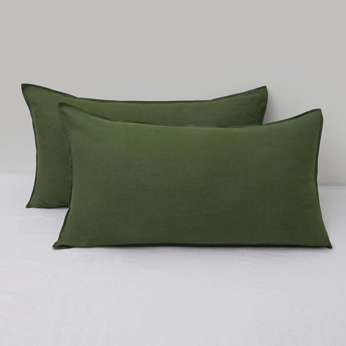 CHUFFED Linen Pillowcases 2 Pack for Standard and Queen Pillows