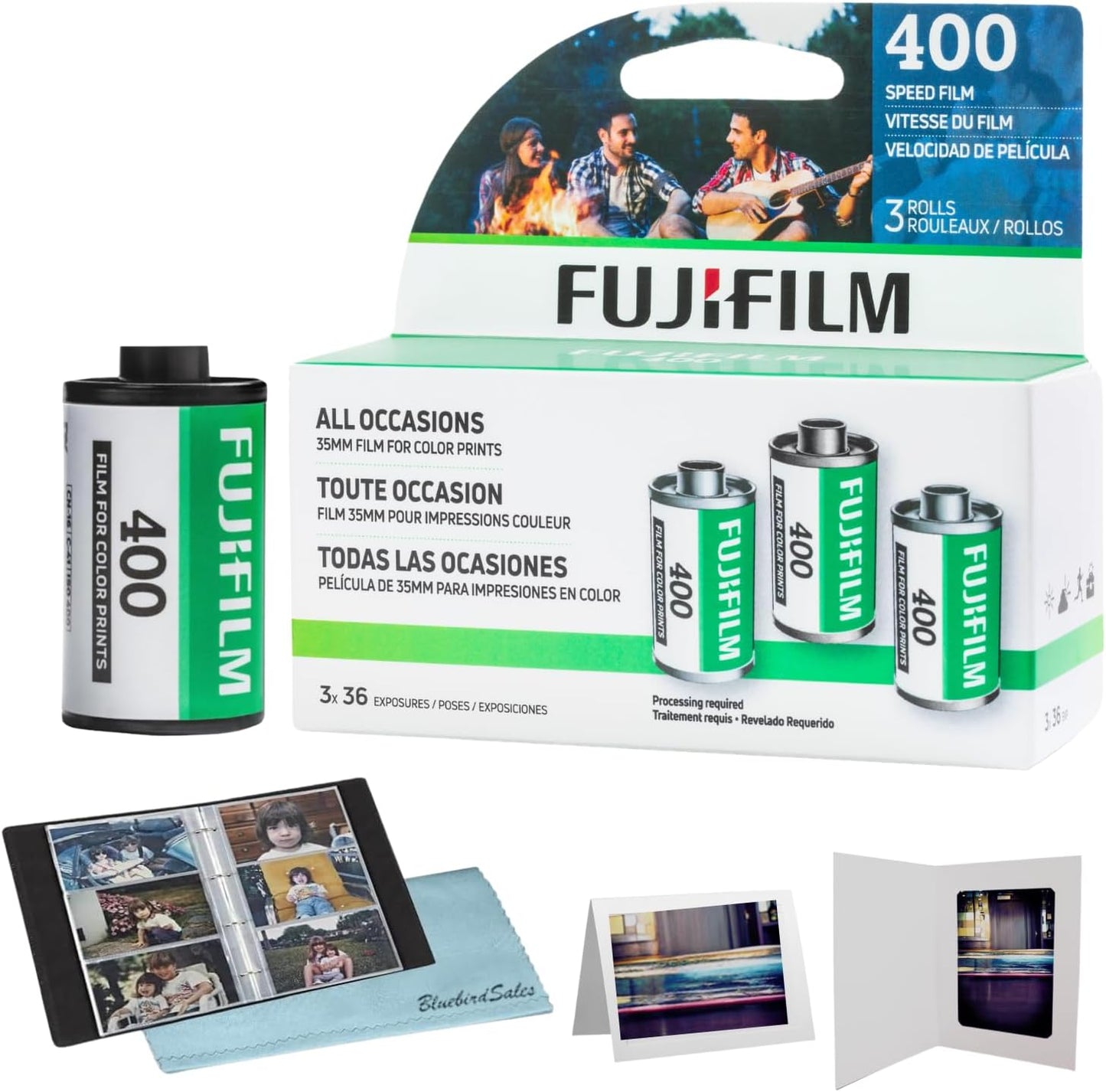 FUJIFILM 400 Color Negative Film Bundle with Photo Album & Frames