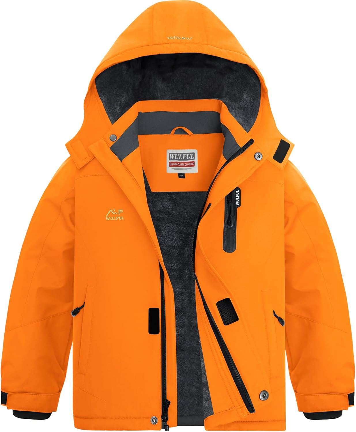 WULFUL Boy's Waterproof Ski Jackets for Cold Winter Adventures