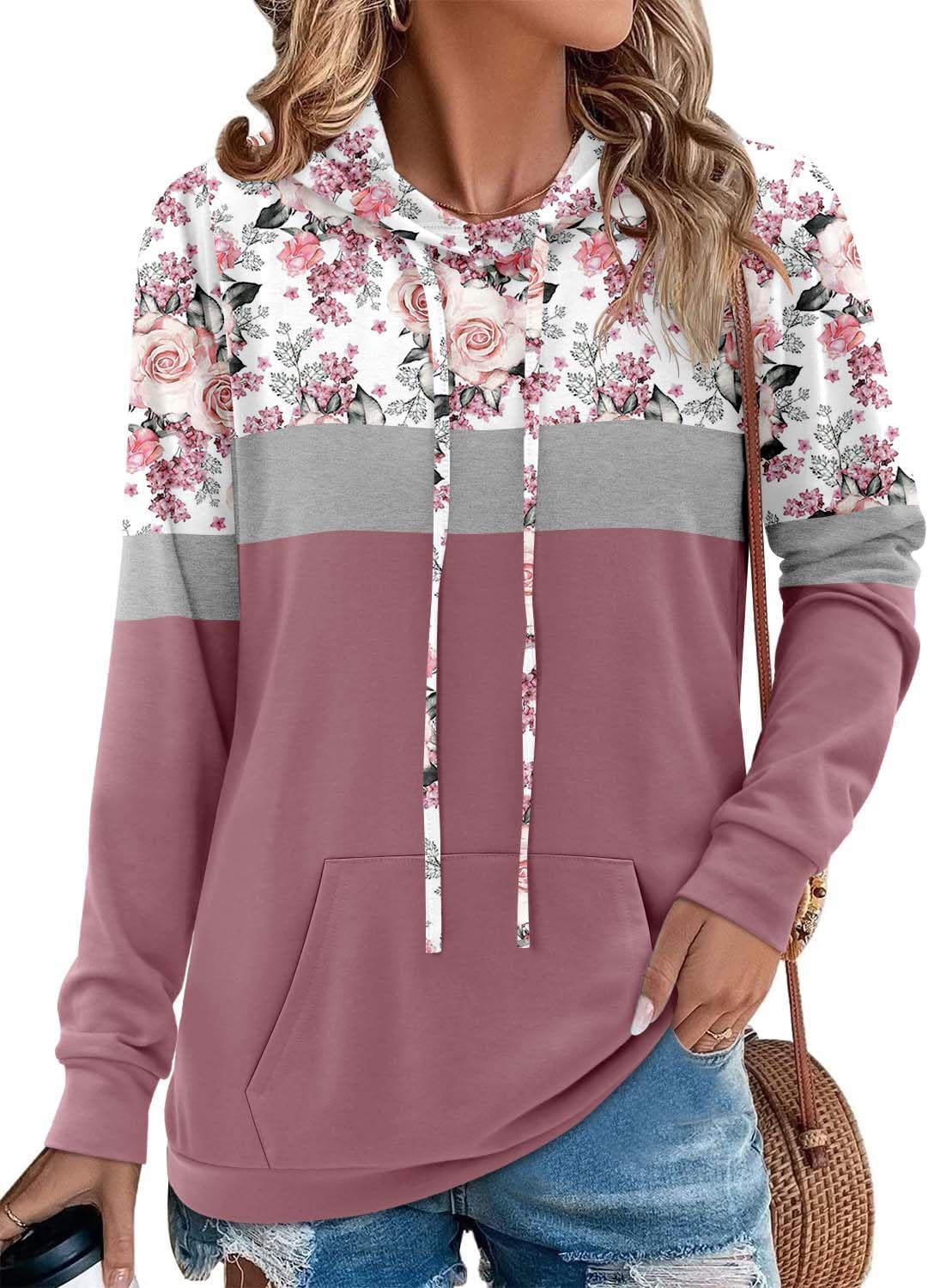 Angerella Hoodies for Women Camo Leopard Print Pullover Sweatshirt