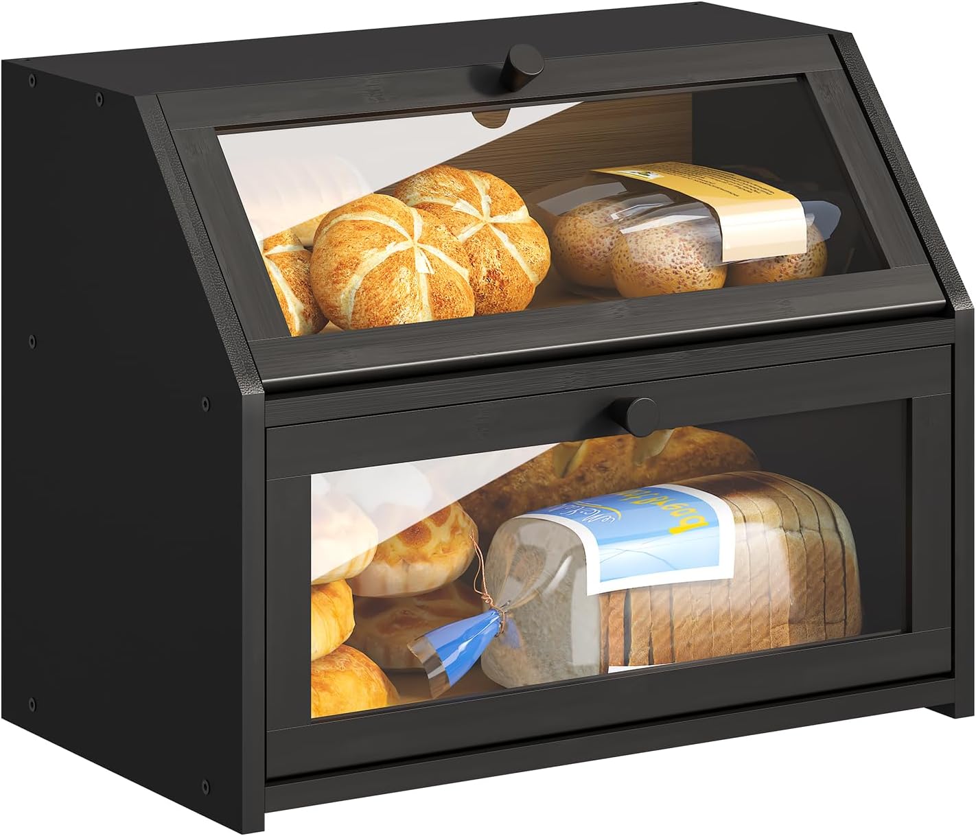 BMOSU Farmhouse Bread Box for Kitchen Countertop Storage