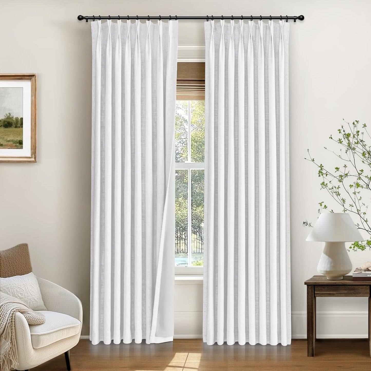 INOVADAY Pinch Pleated Blackout Curtains for Elegant Spaces