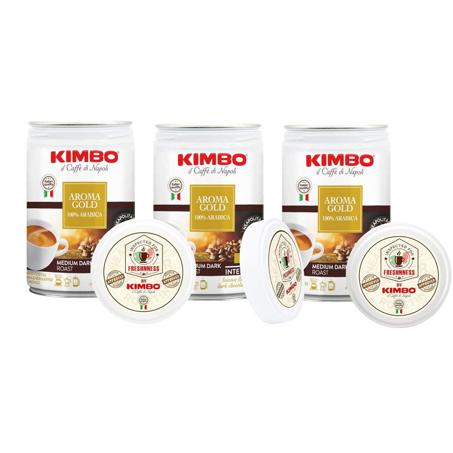 Kimbo Aroma Gold 100% Arabica Ground Coffee - Intense Flavor