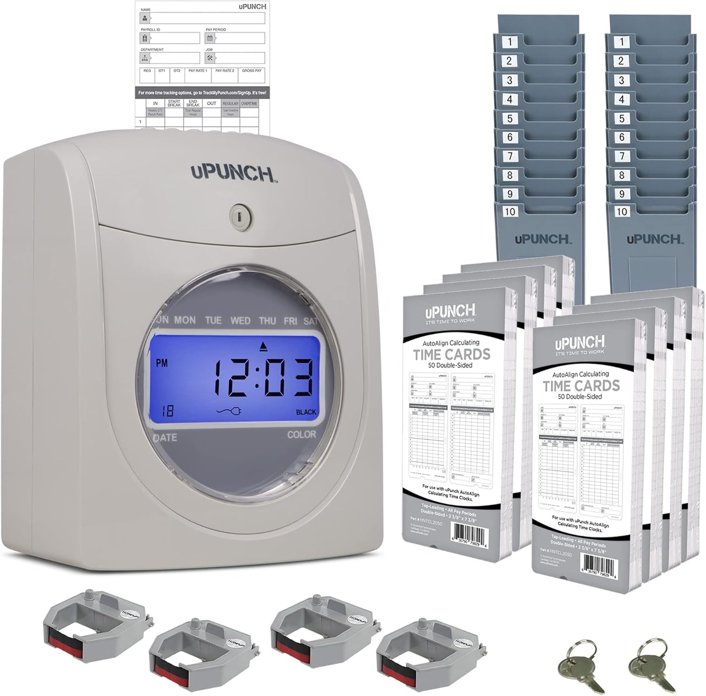uPunch HN4540 Comprehensive Small Business Time Clock Kit
