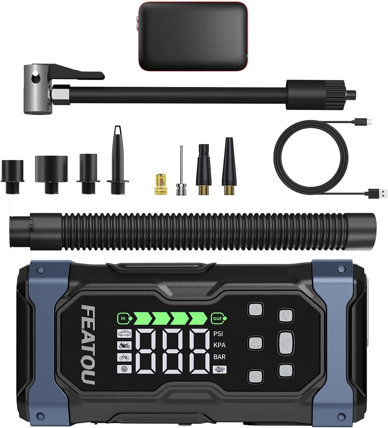 6000A Peak Jump Starter + Air Compressor Combo by Featou