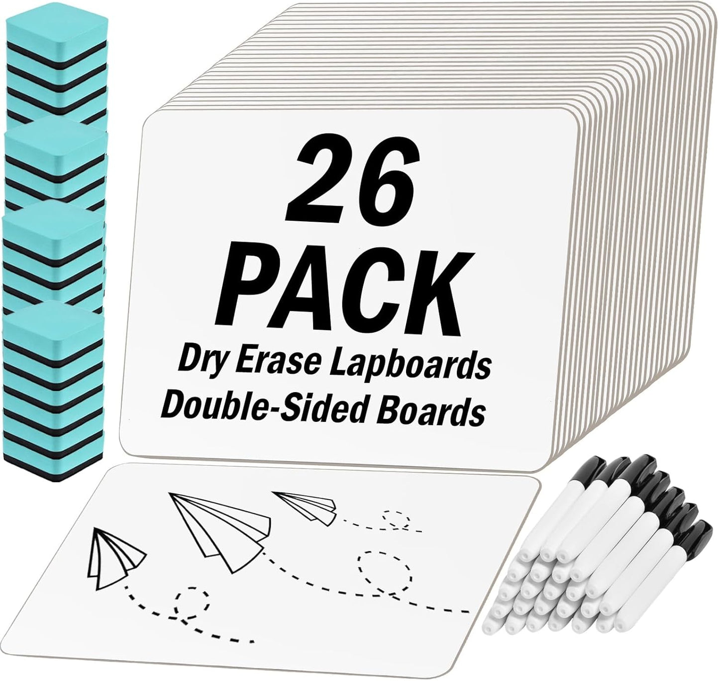 26 Pack Small Dry Erase Boards for Classroom Activities and Learning